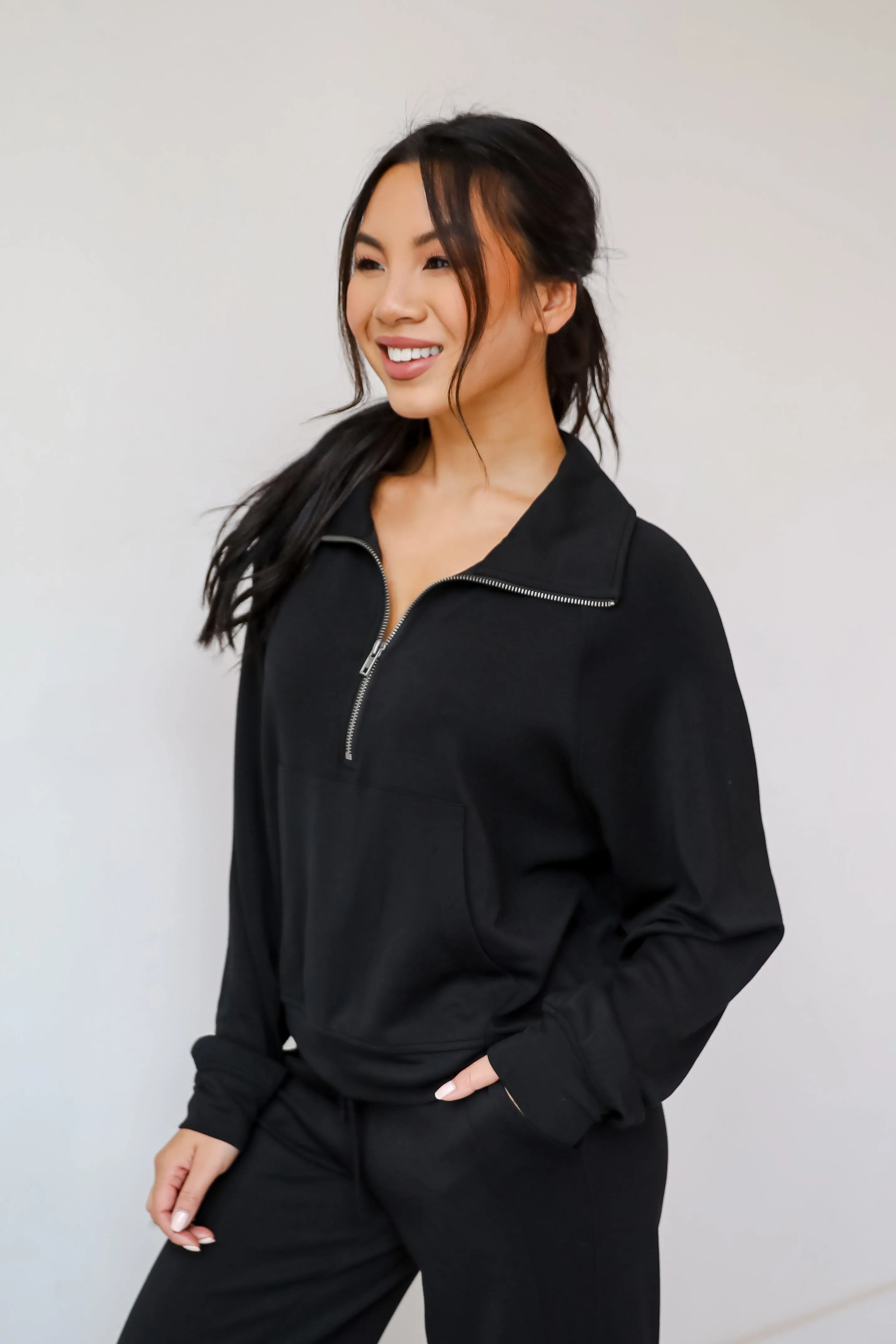 FINAL SALE - Essential Comfort Quarter Zip Pullover - DOORBUSTER