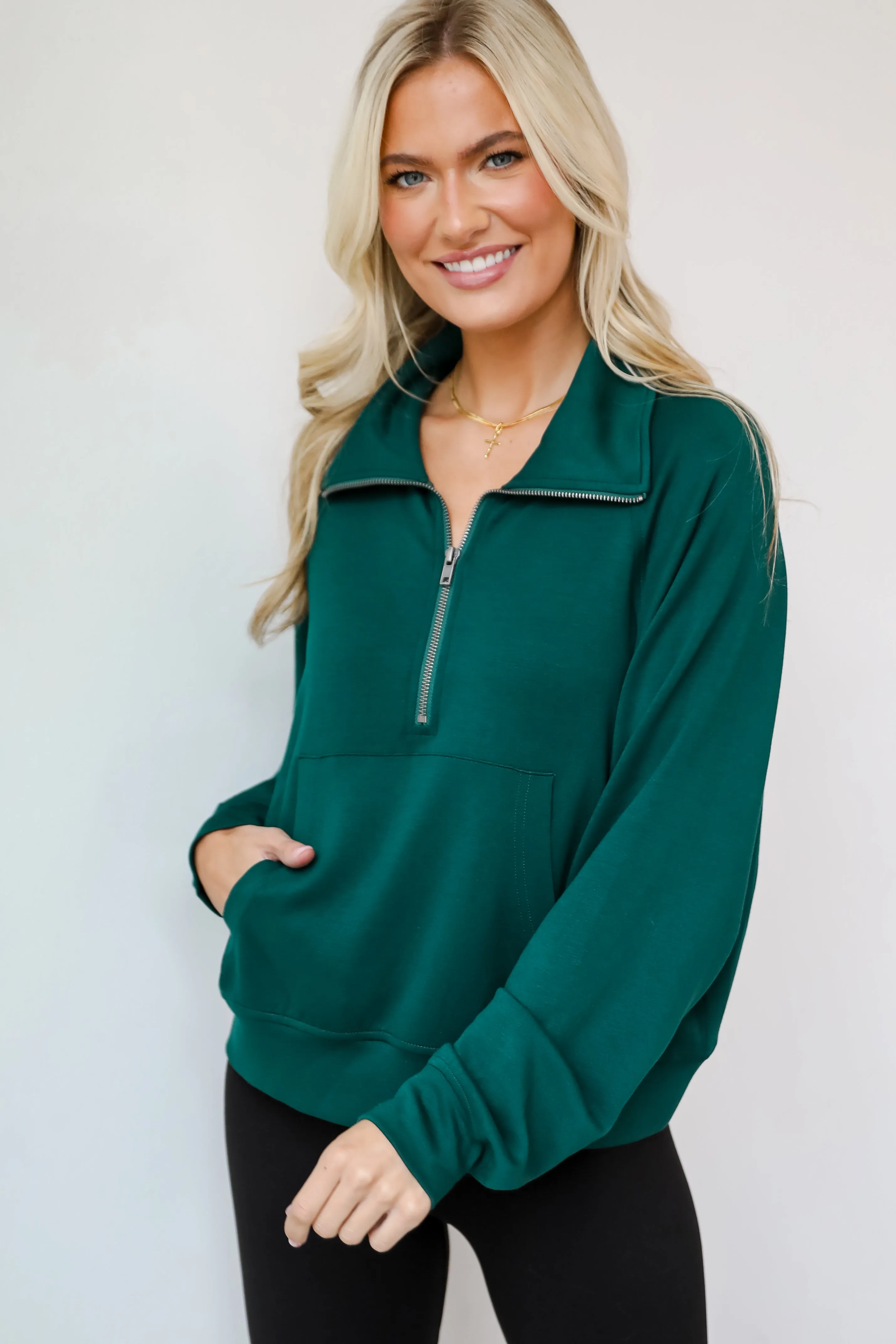 FINAL SALE - Essential Comfort Quarter Zip Pullover - DOORBUSTER