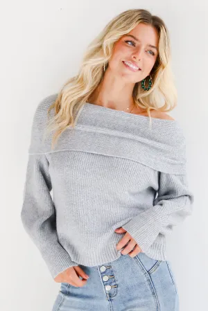 FINAL SALE - Eternal Heart Off-The-Shoulder Sweater
