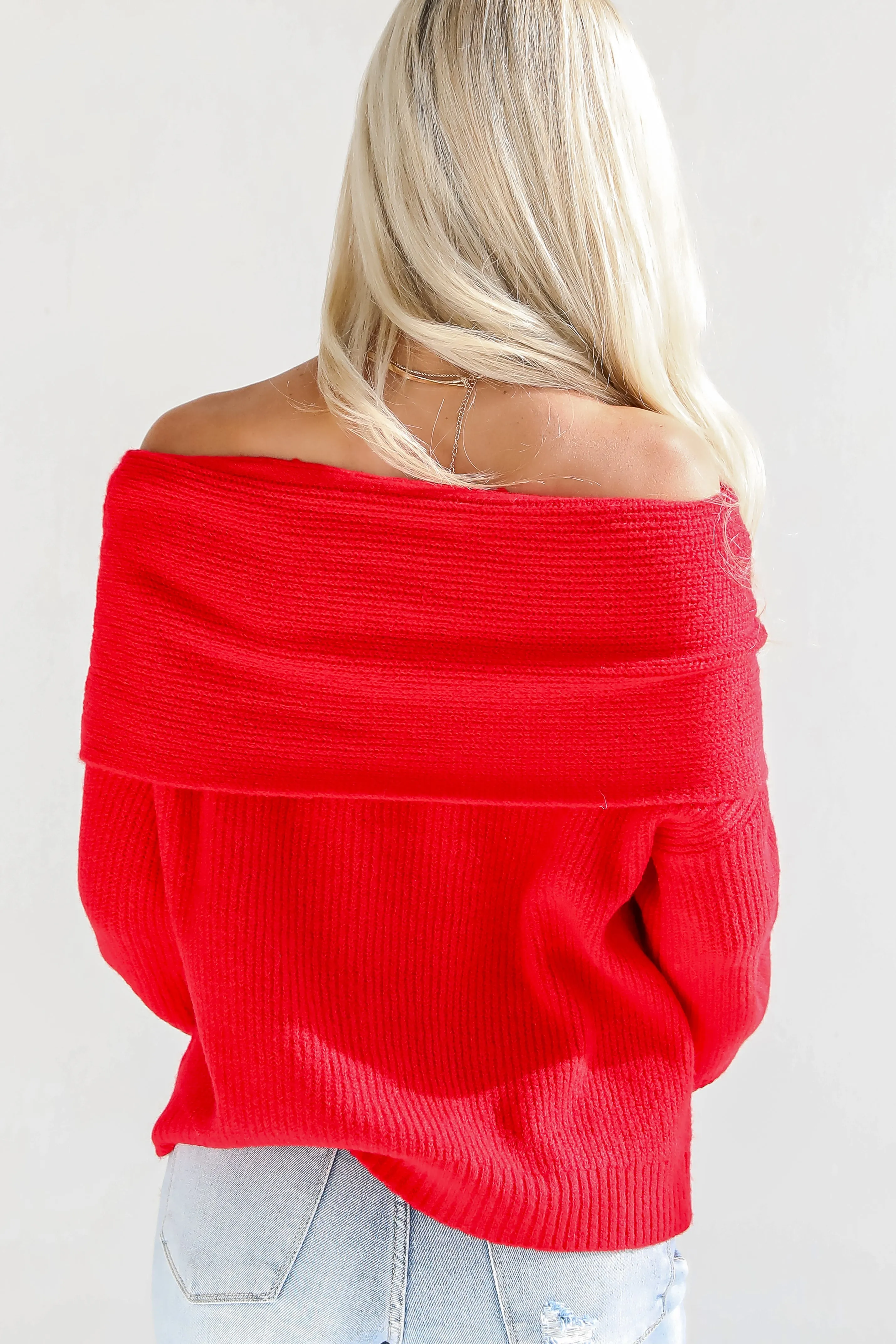 FINAL SALE - Eternal Heart Off-The-Shoulder Sweater