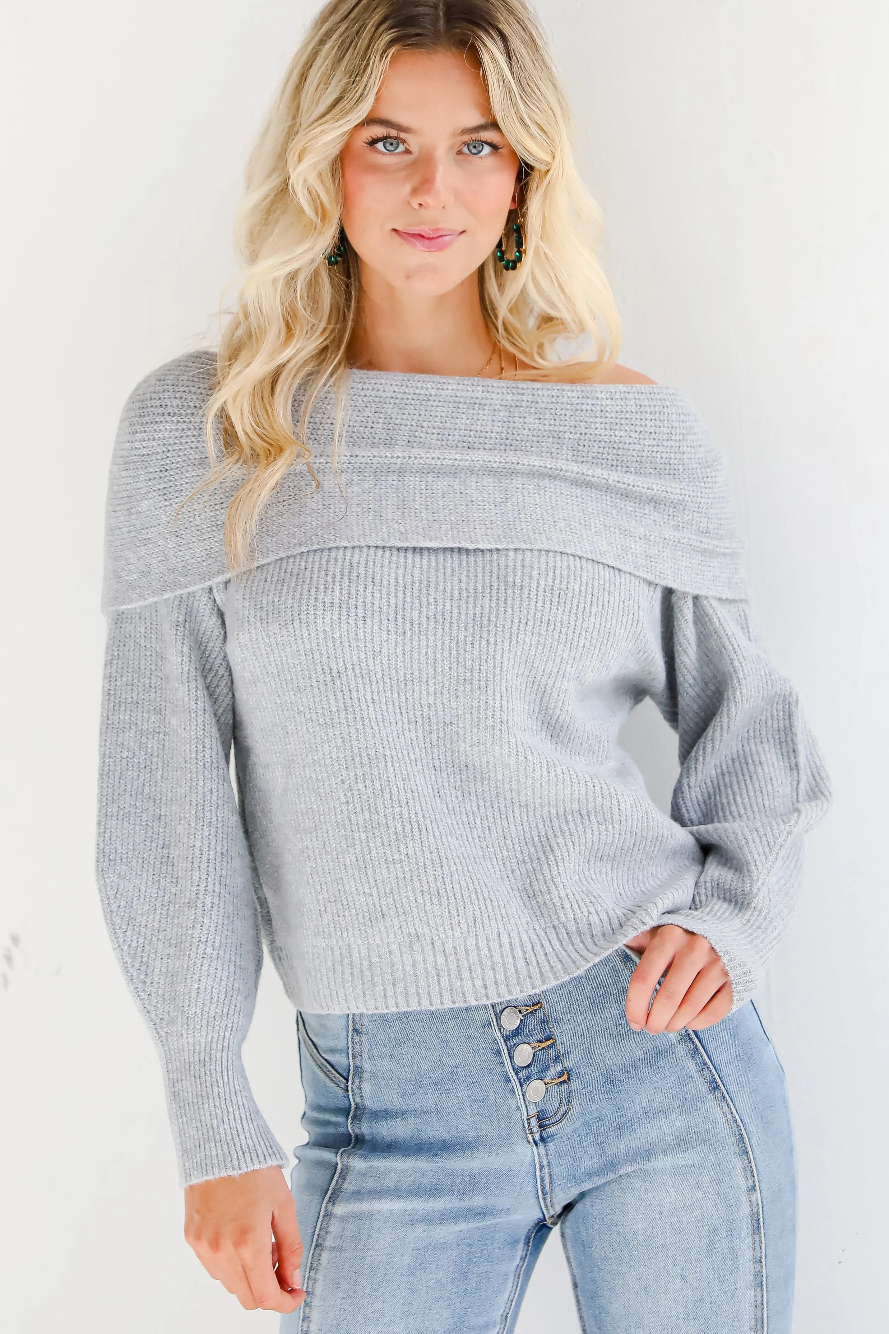 FINAL SALE - Eternal Heart Off-The-Shoulder Sweater