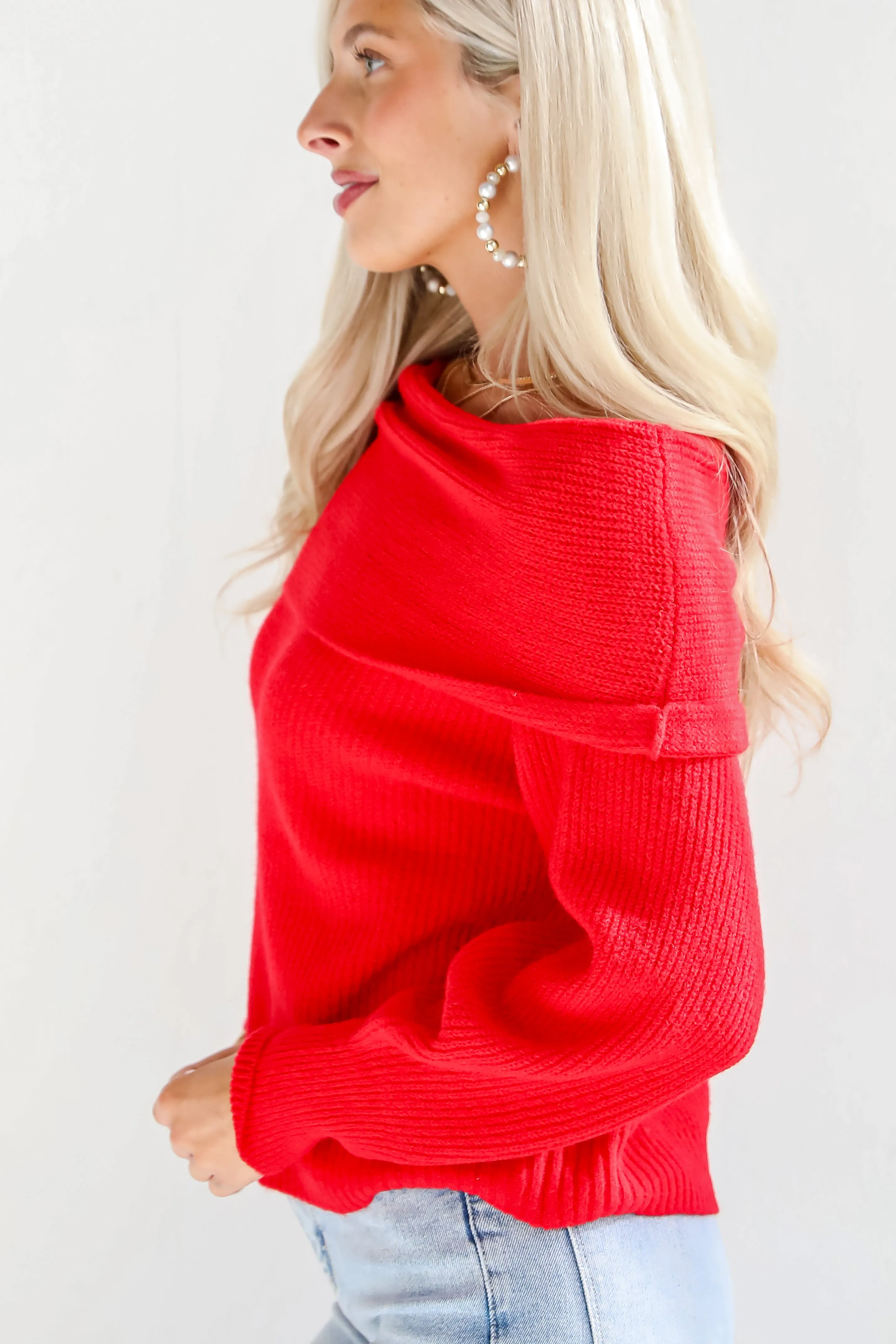 FINAL SALE - Eternal Heart Off-The-Shoulder Sweater