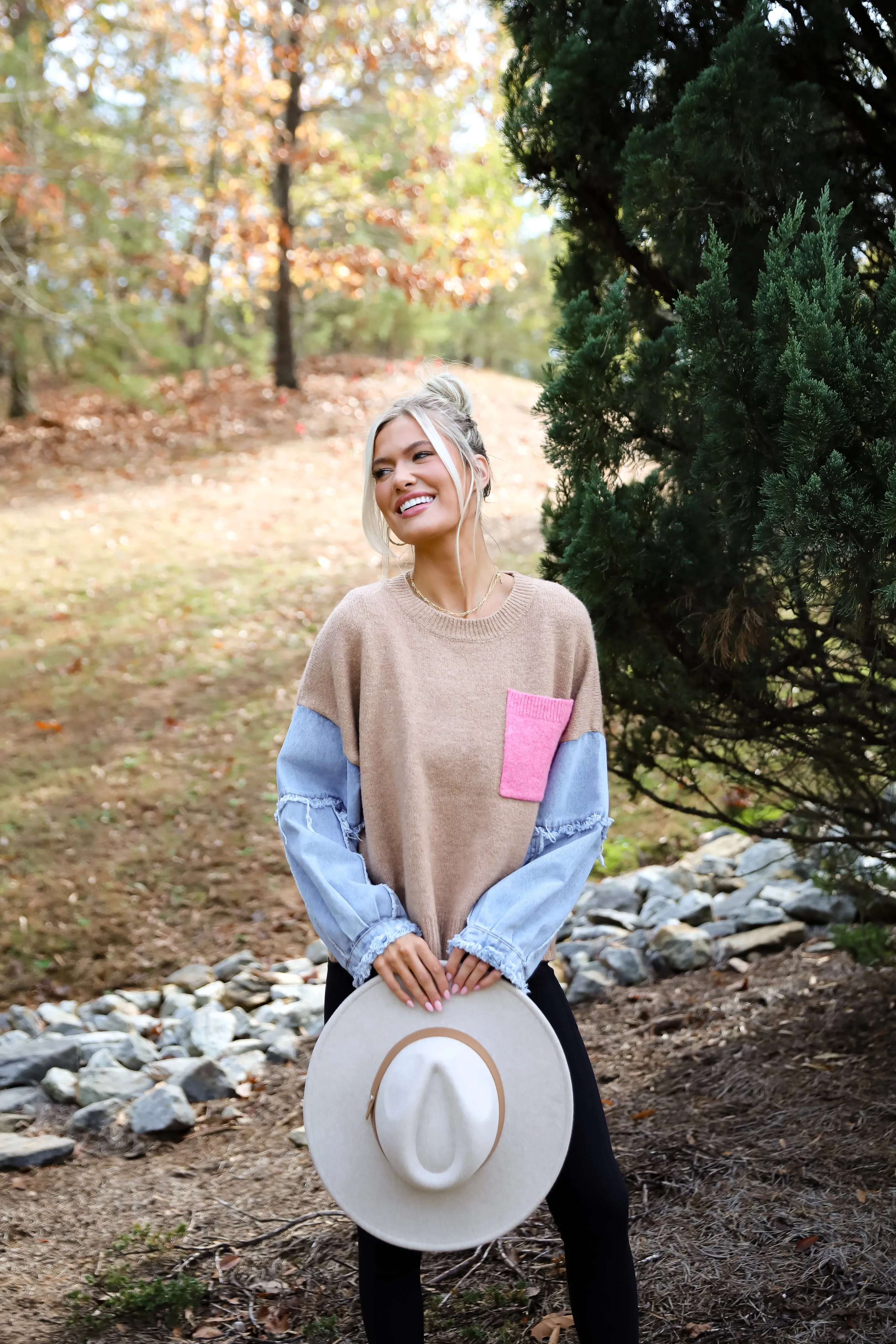 FINAL SALE - Exceptional Status Contrast Color Block Sweater