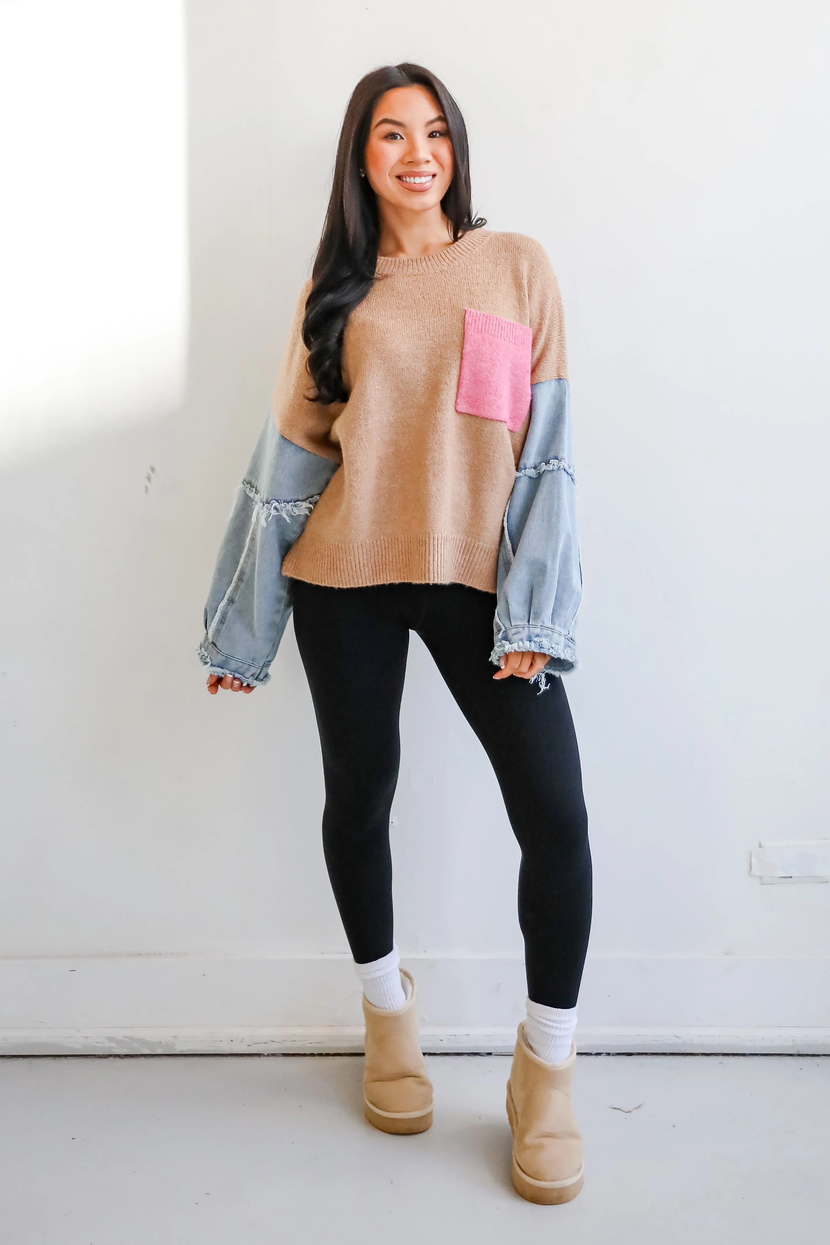 FINAL SALE - Exceptional Status Contrast Color Block Sweater