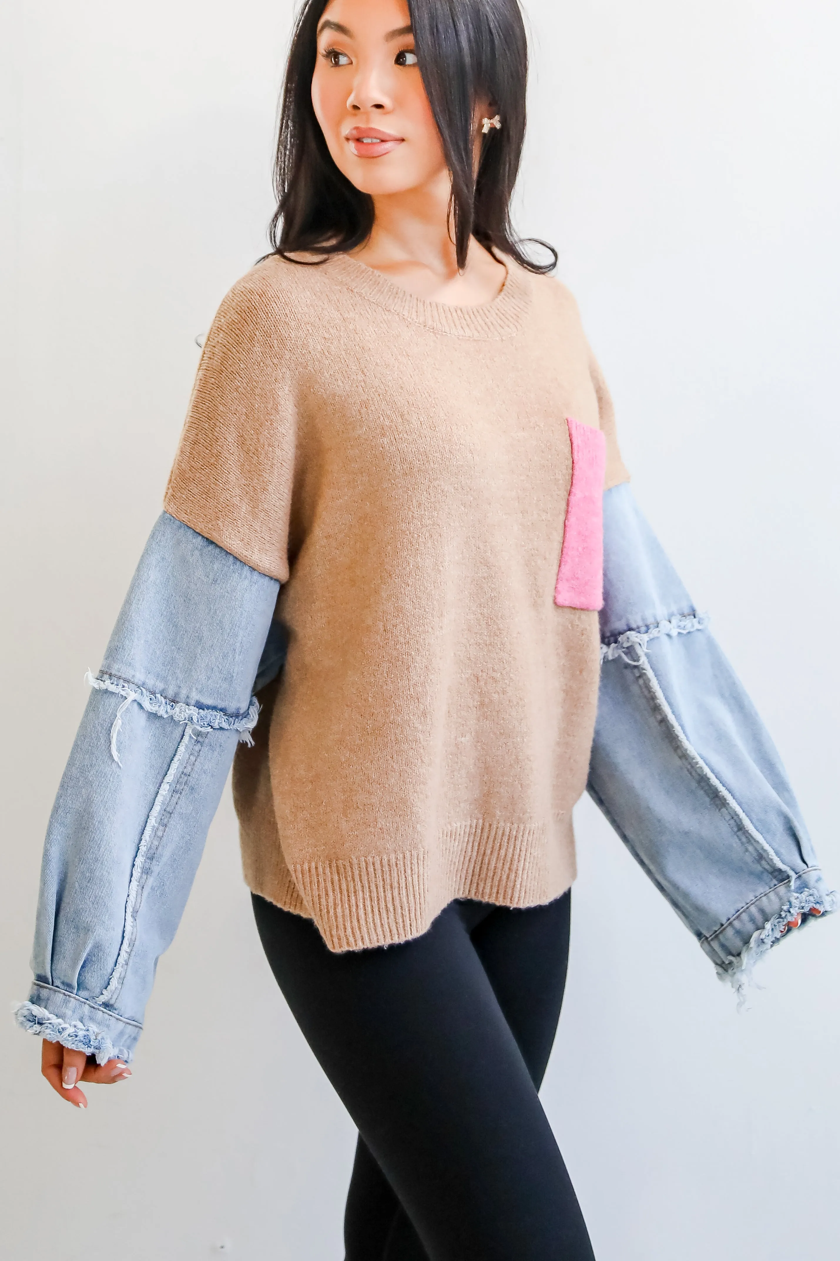 FINAL SALE - Exceptional Status Contrast Color Block Sweater
