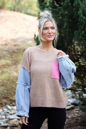 FINAL SALE - Exceptional Status Contrast Color Block Sweater