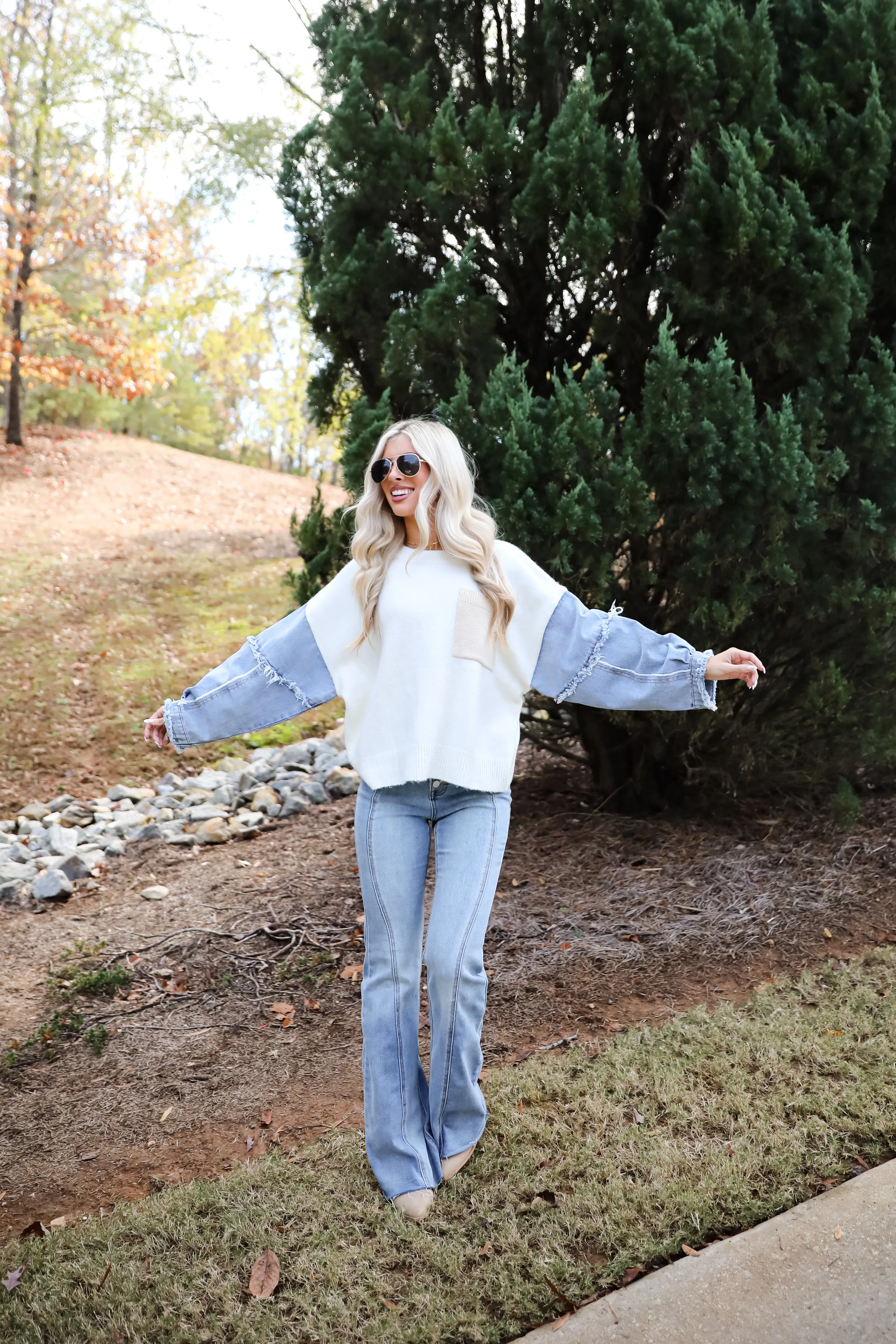 FINAL SALE - Exceptional Status Contrast Color Block Sweater