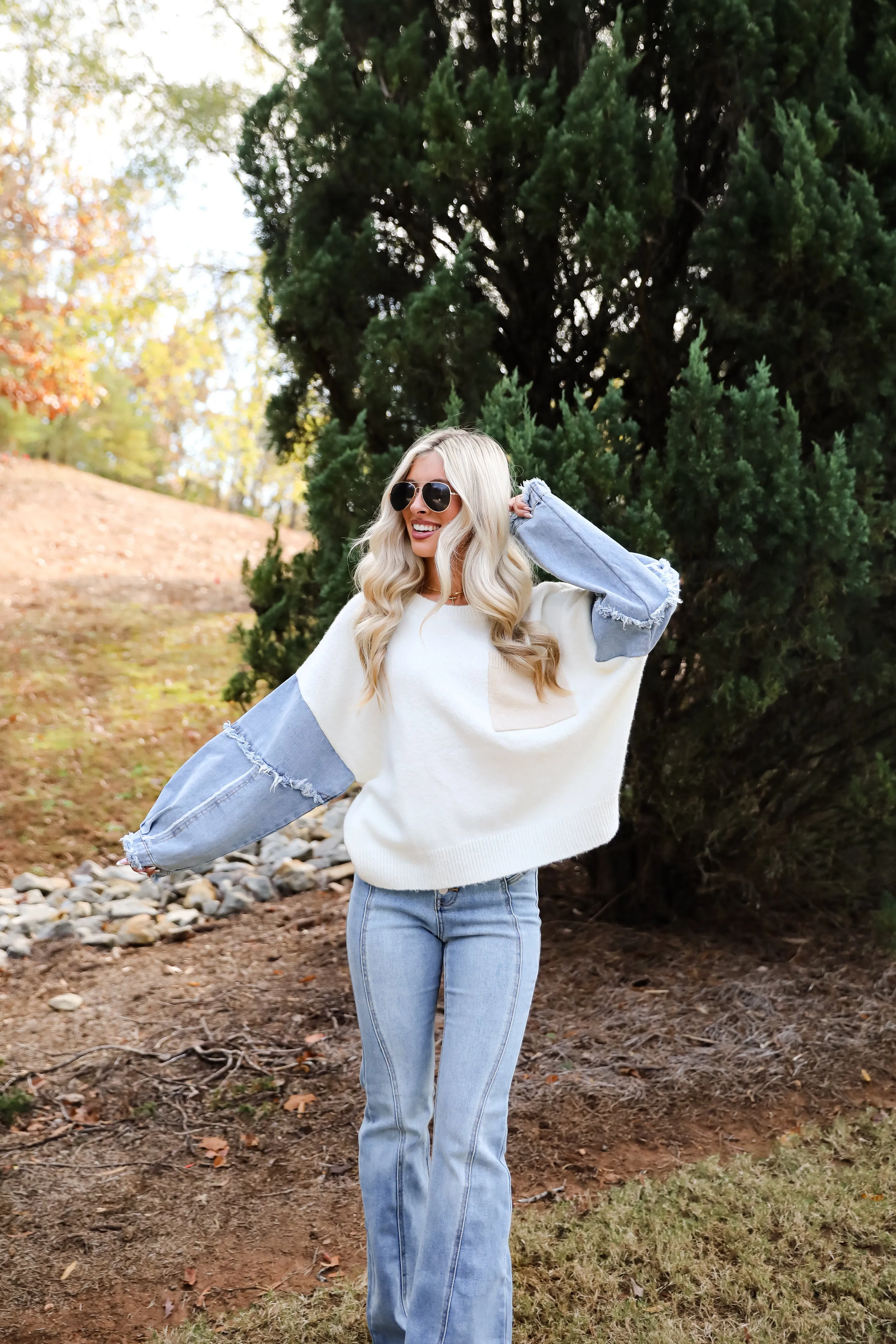 FINAL SALE - Exceptional Status Contrast Color Block Sweater