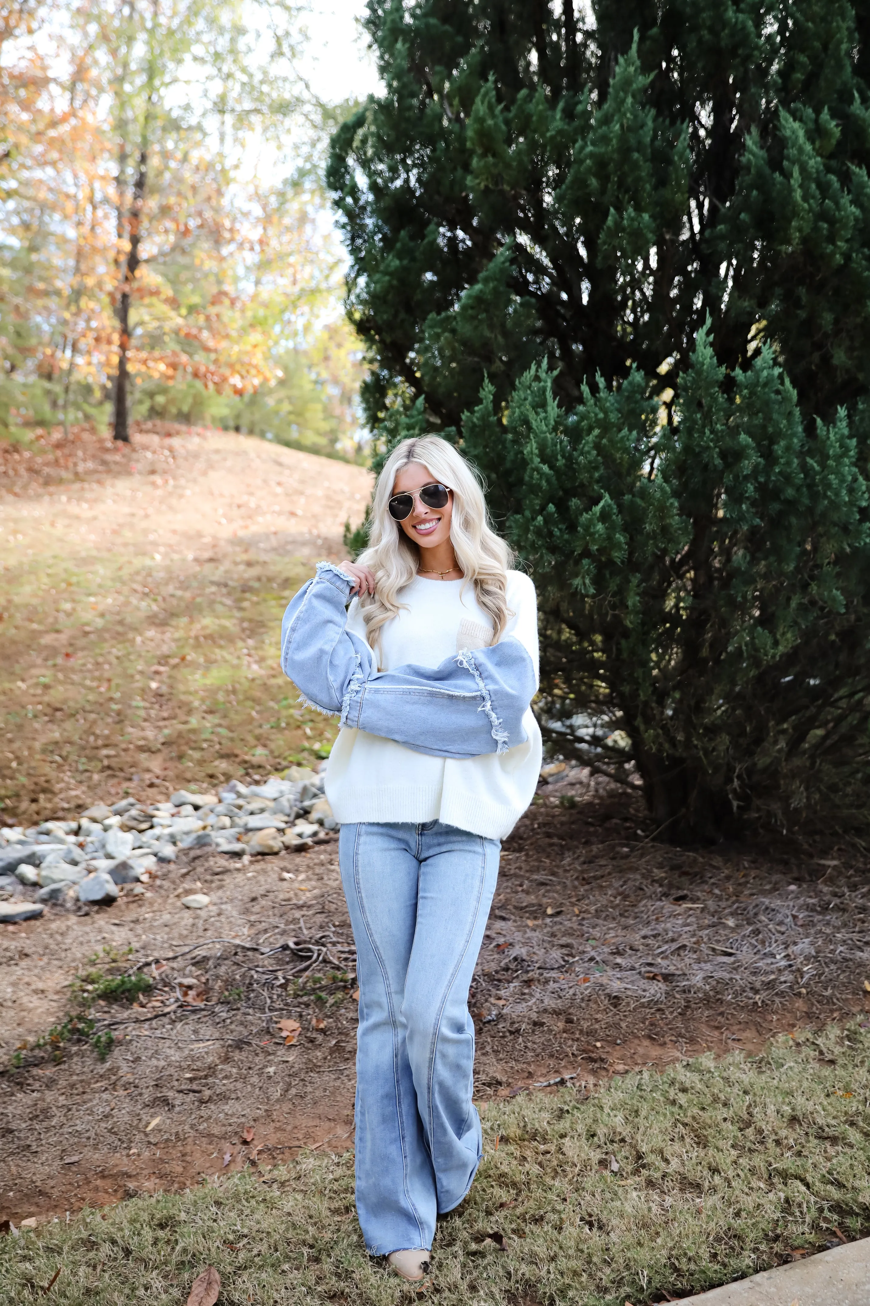FINAL SALE - Exceptional Status Contrast Color Block Sweater