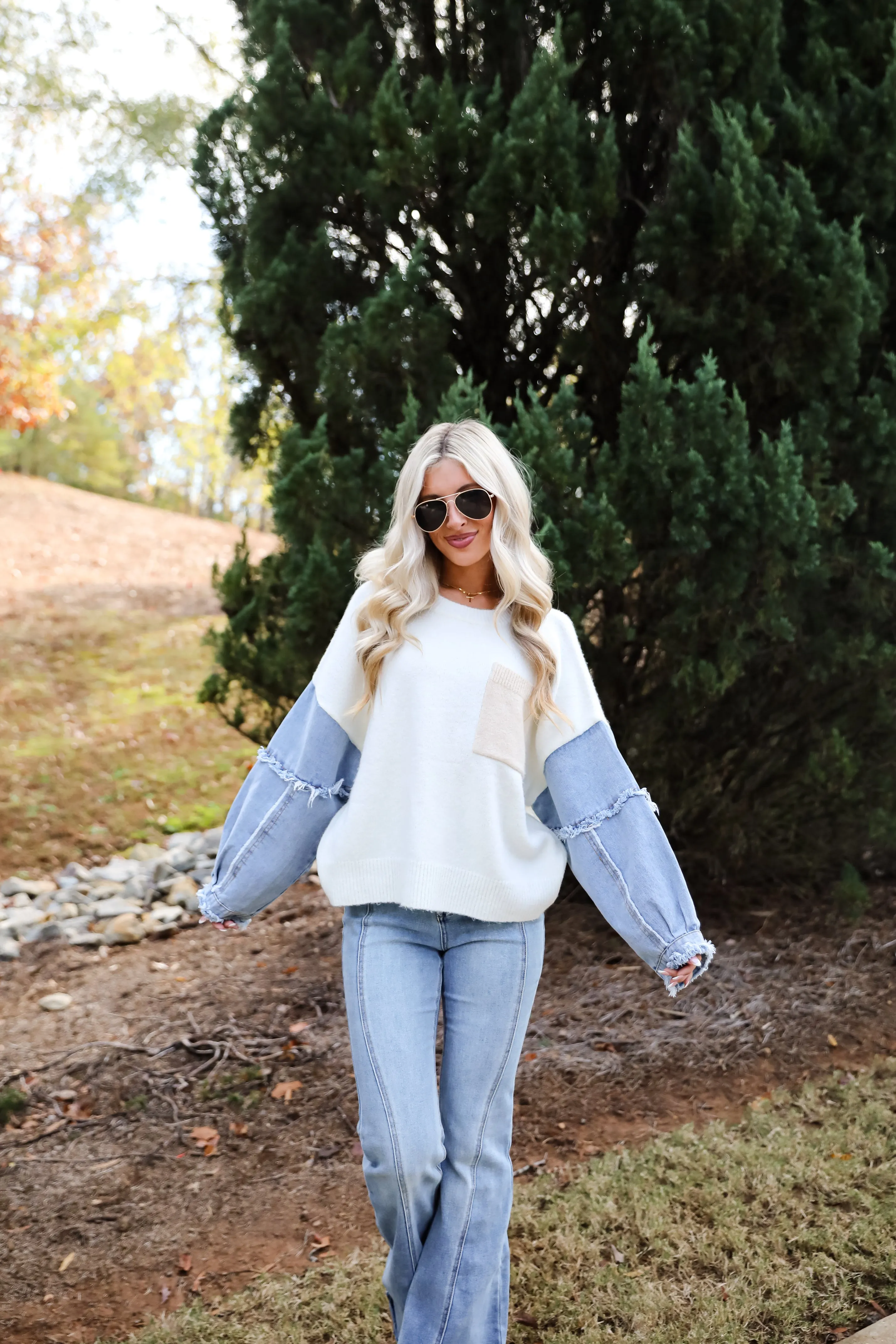 FINAL SALE - Exceptional Status Contrast Color Block Sweater
