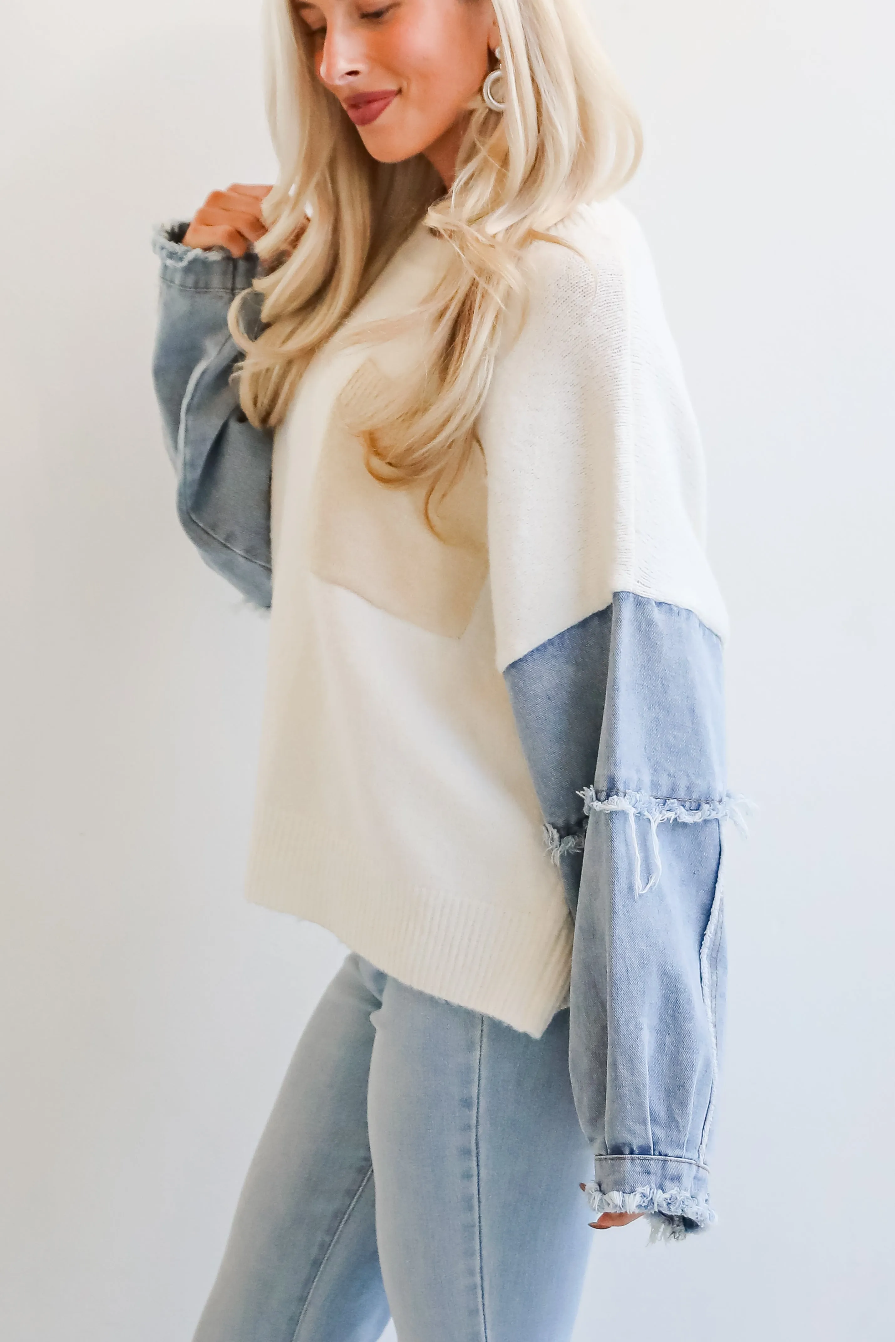 FINAL SALE - Exceptional Status Contrast Color Block Sweater