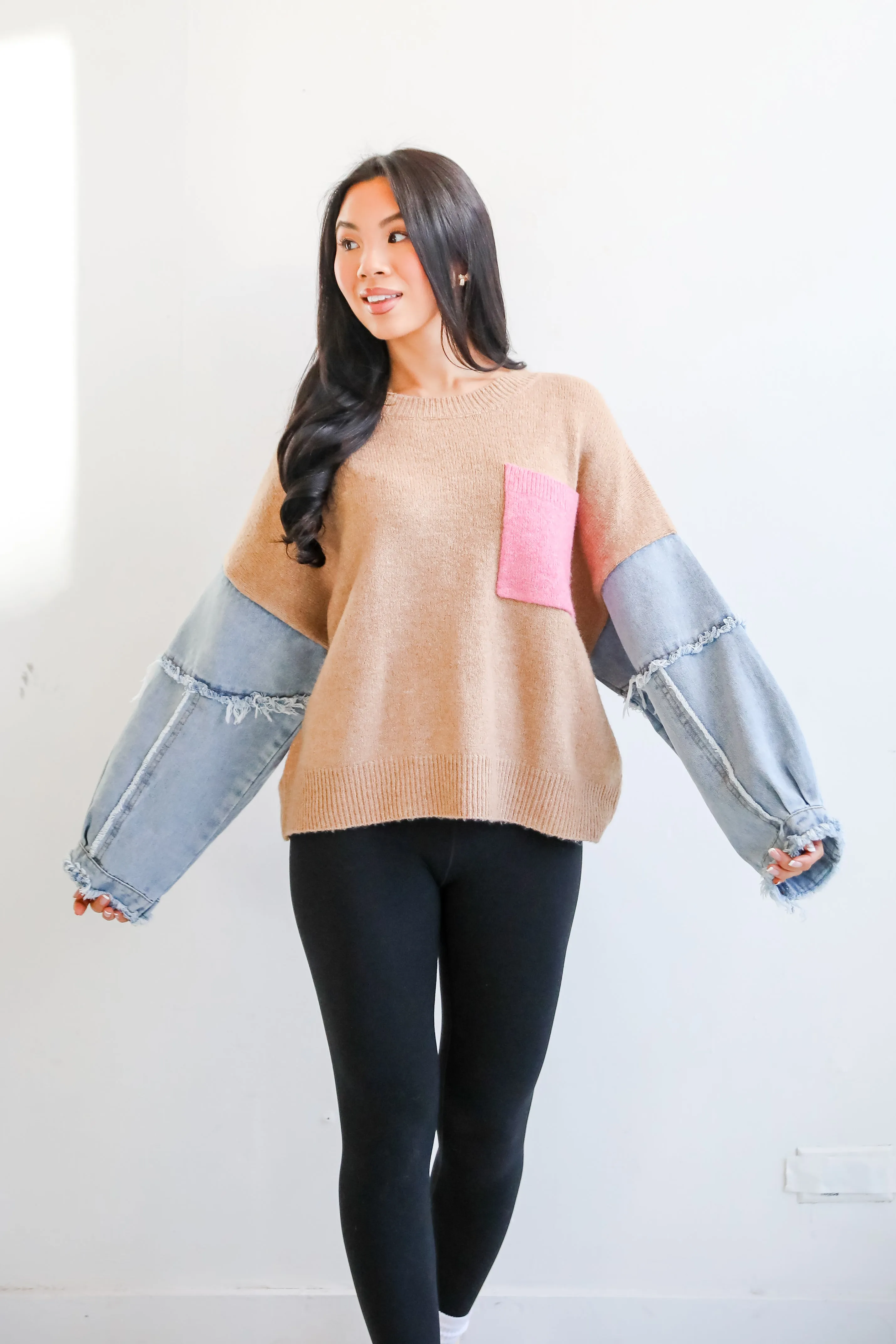 FINAL SALE - Exceptional Status Contrast Color Block Sweater