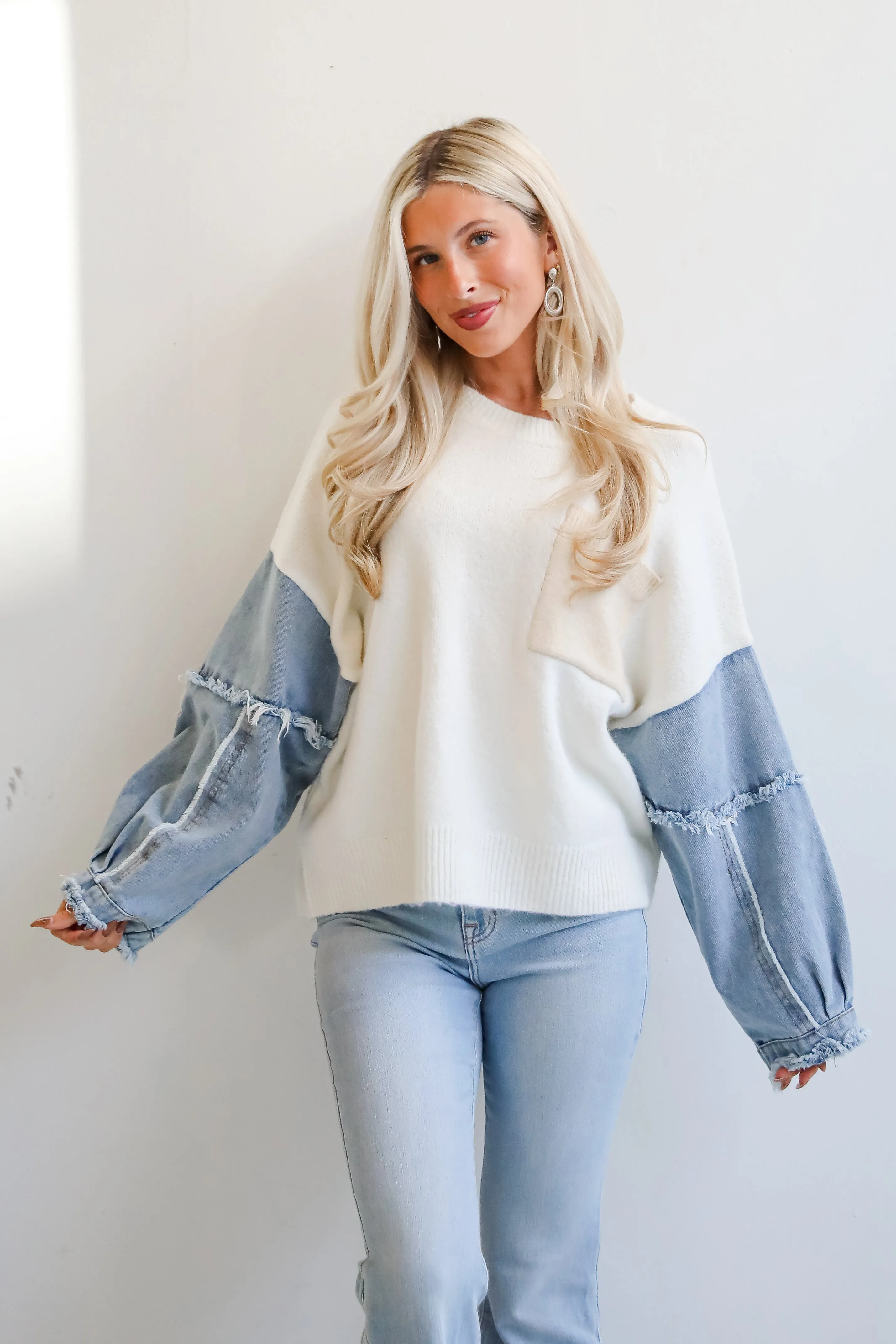 FINAL SALE - Exceptional Status Contrast Color Block Sweater