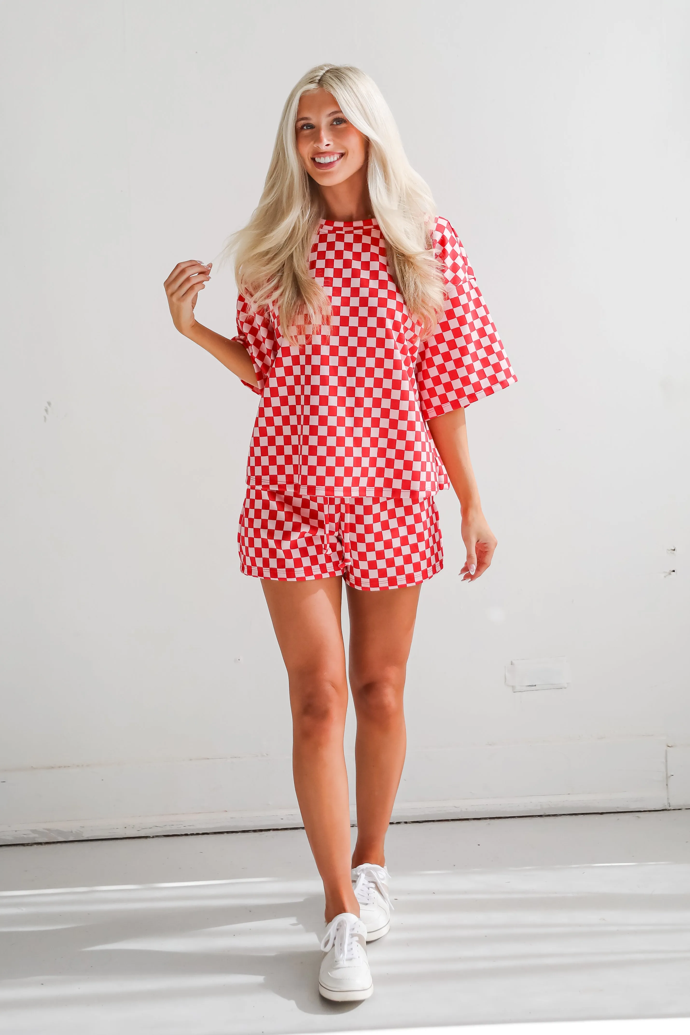 FINAL SALE - Give It All You've Got Checkered Top