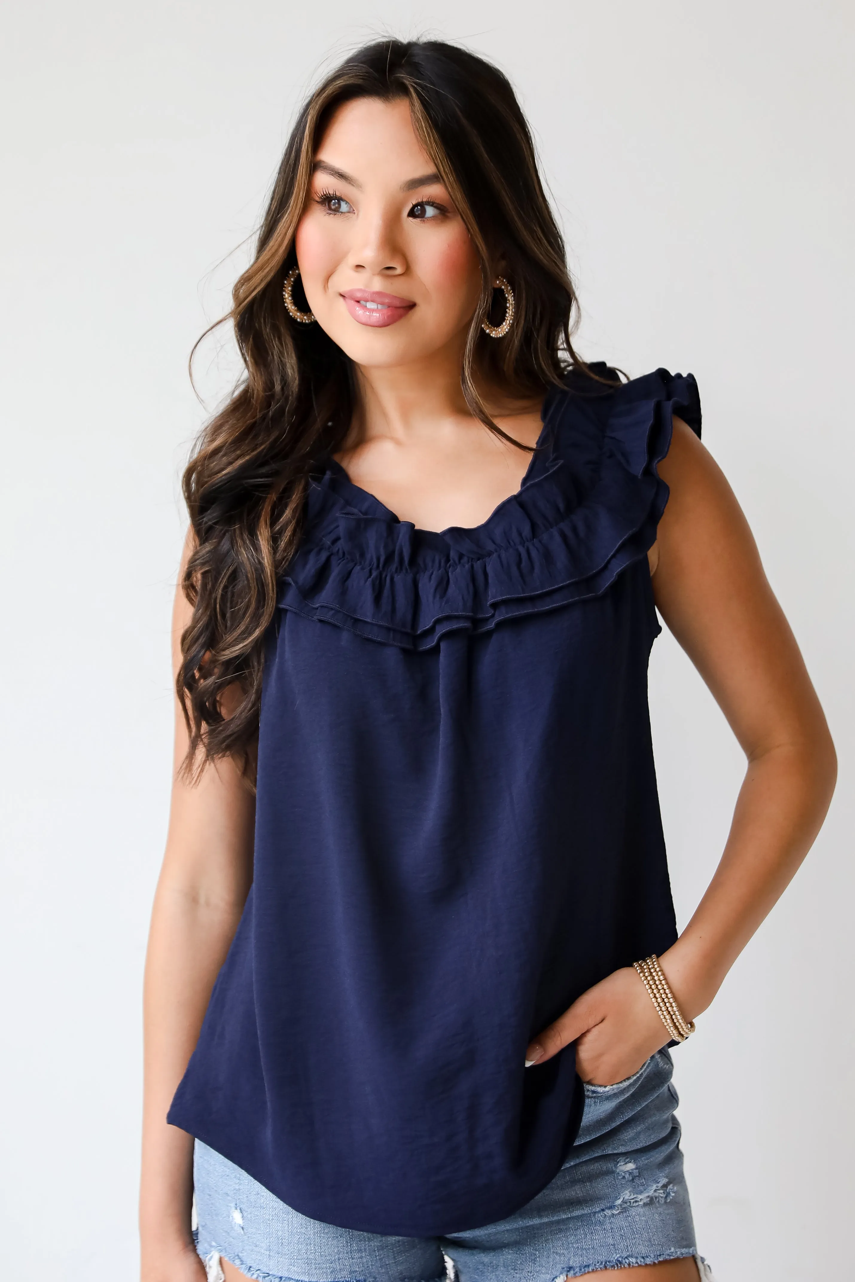 FINAL SALE - Iconic Bliss Ruffle Tank