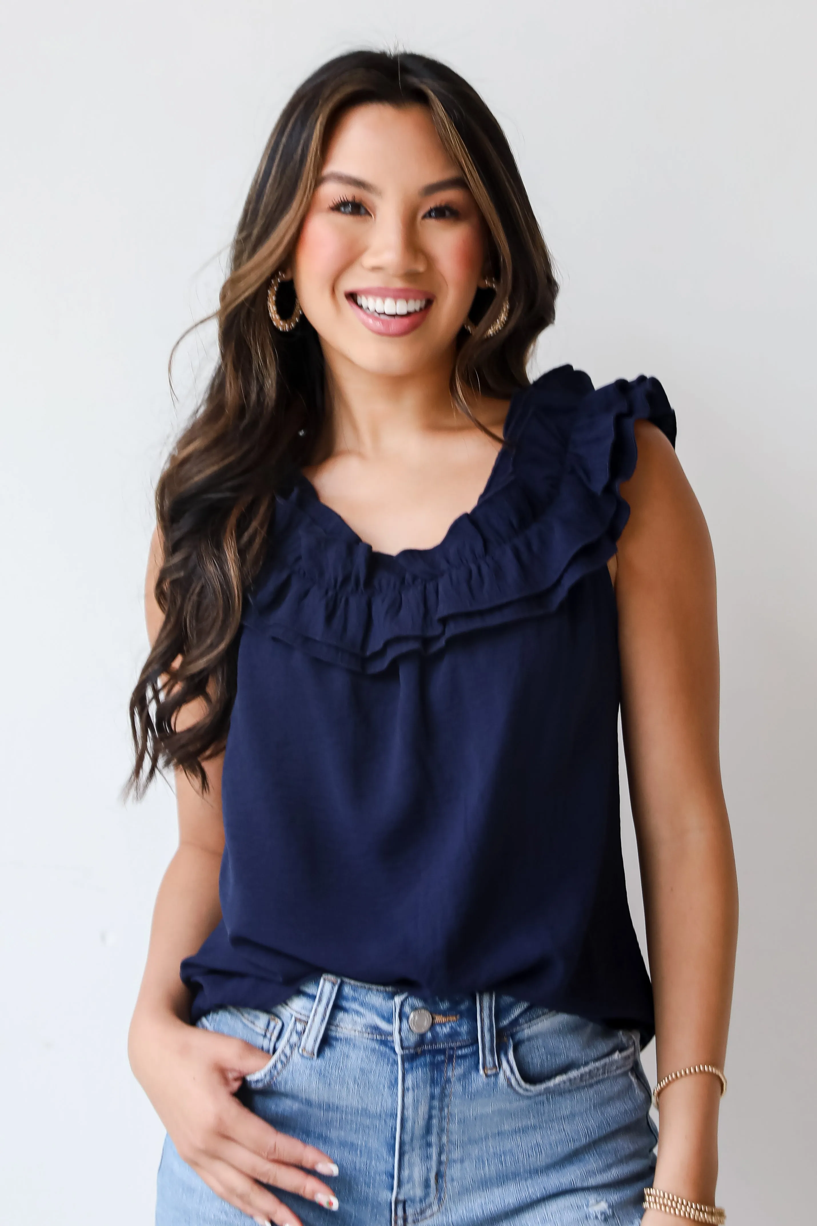 FINAL SALE - Iconic Bliss Ruffle Tank