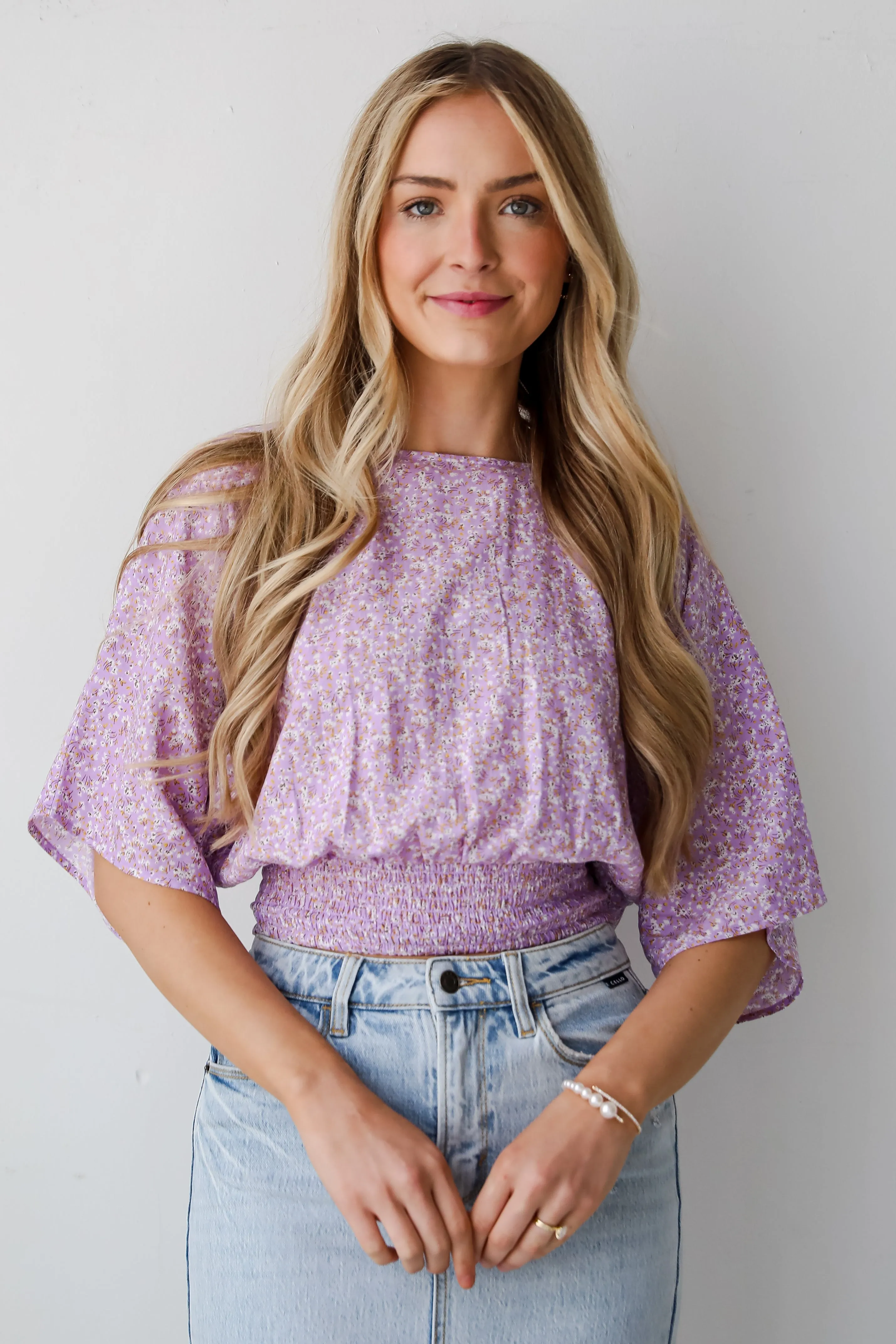 FINAL SALE - Ideal Perfection Lavender Floral Blouse