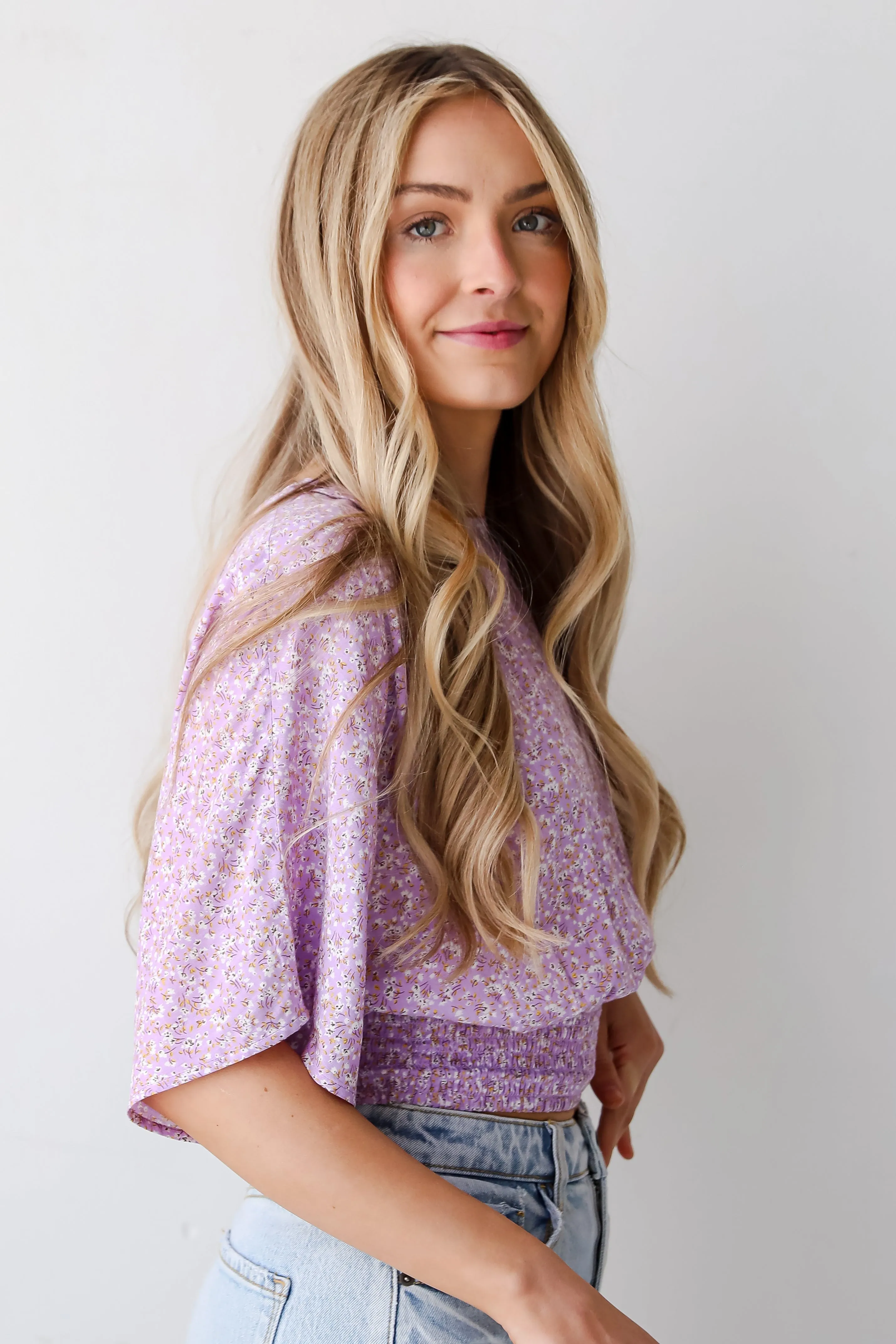 FINAL SALE - Ideal Perfection Lavender Floral Blouse