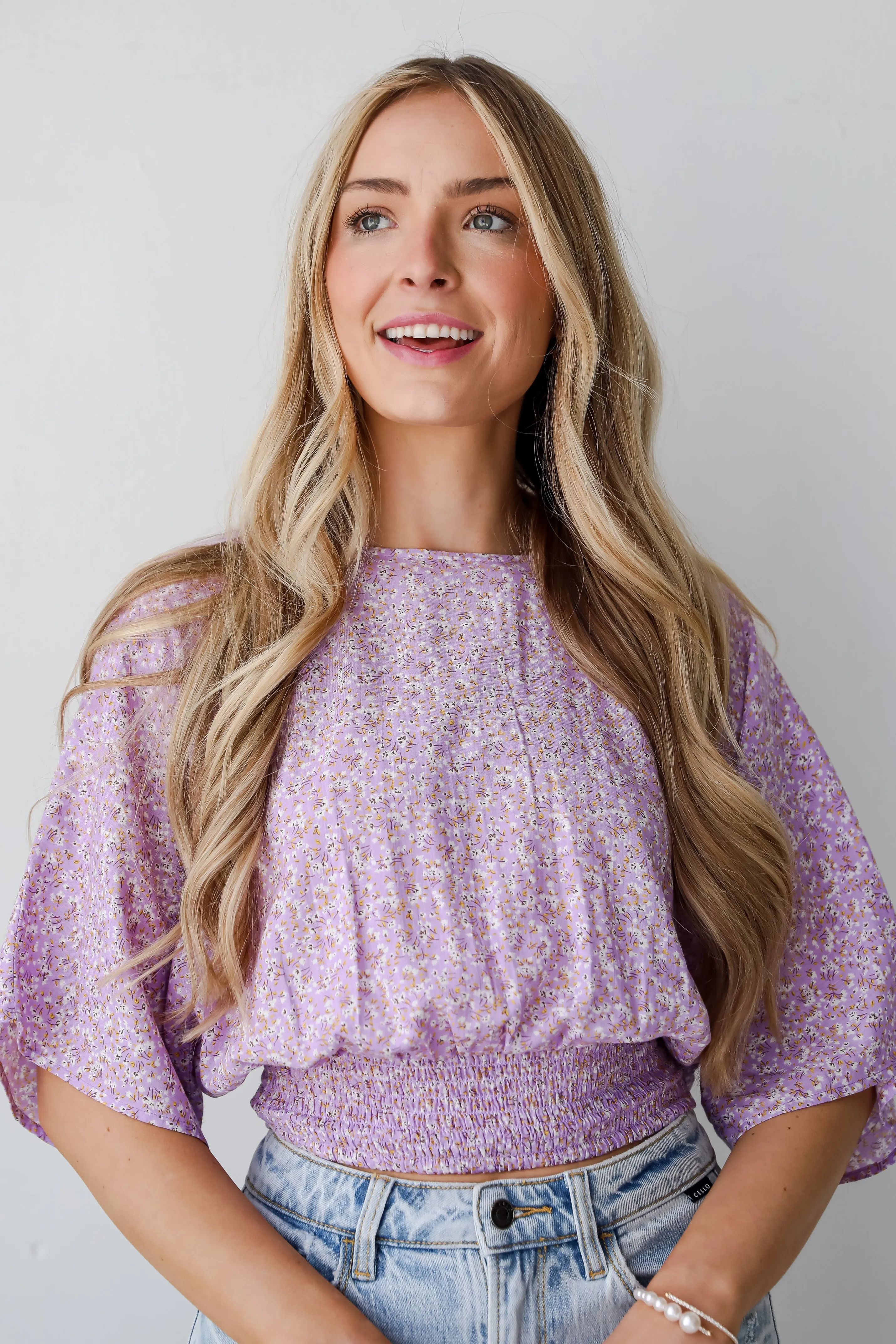 FINAL SALE - Ideal Perfection Lavender Floral Blouse