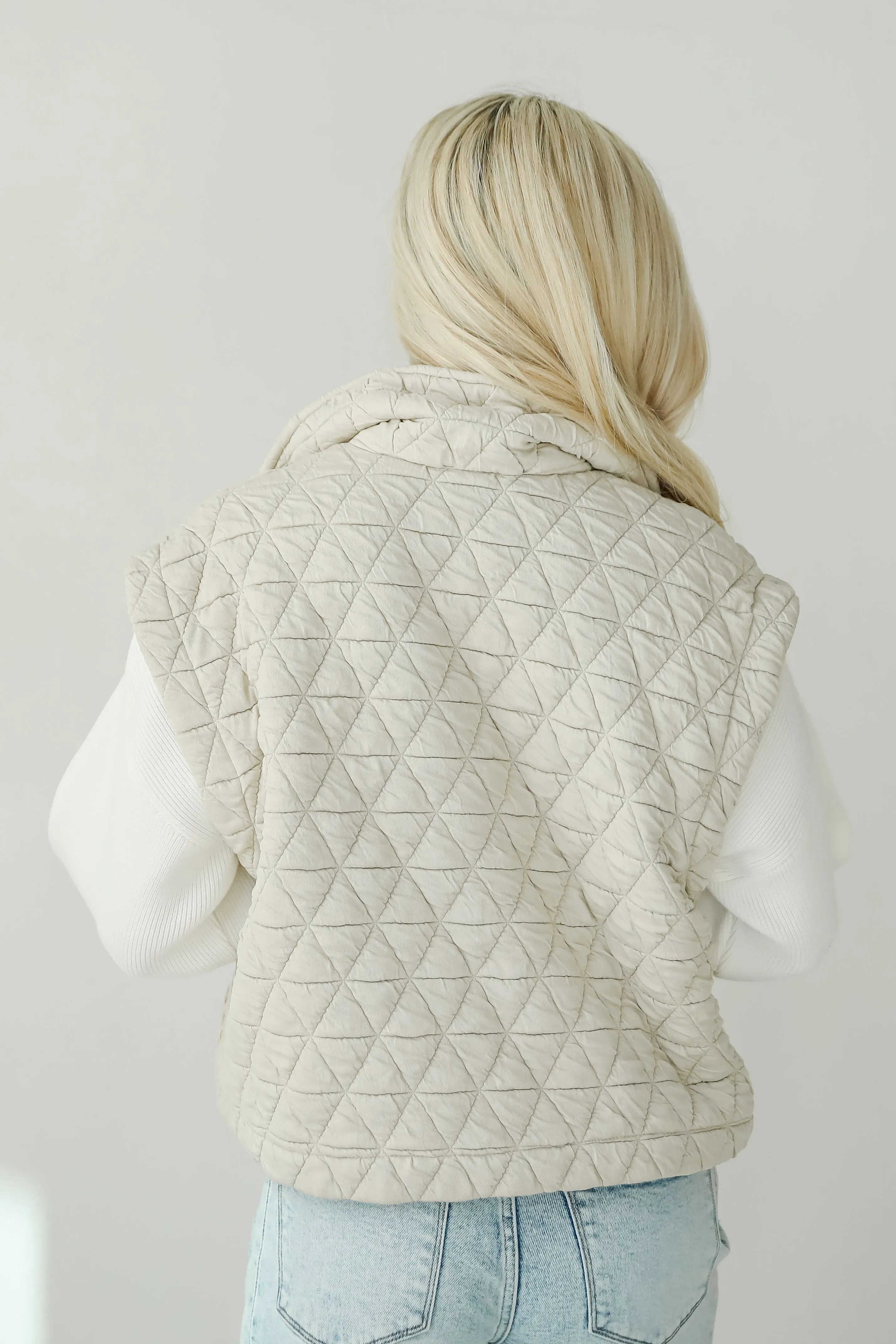 FINAL SALE - Live For Luxe Light Grey Quilted Vest