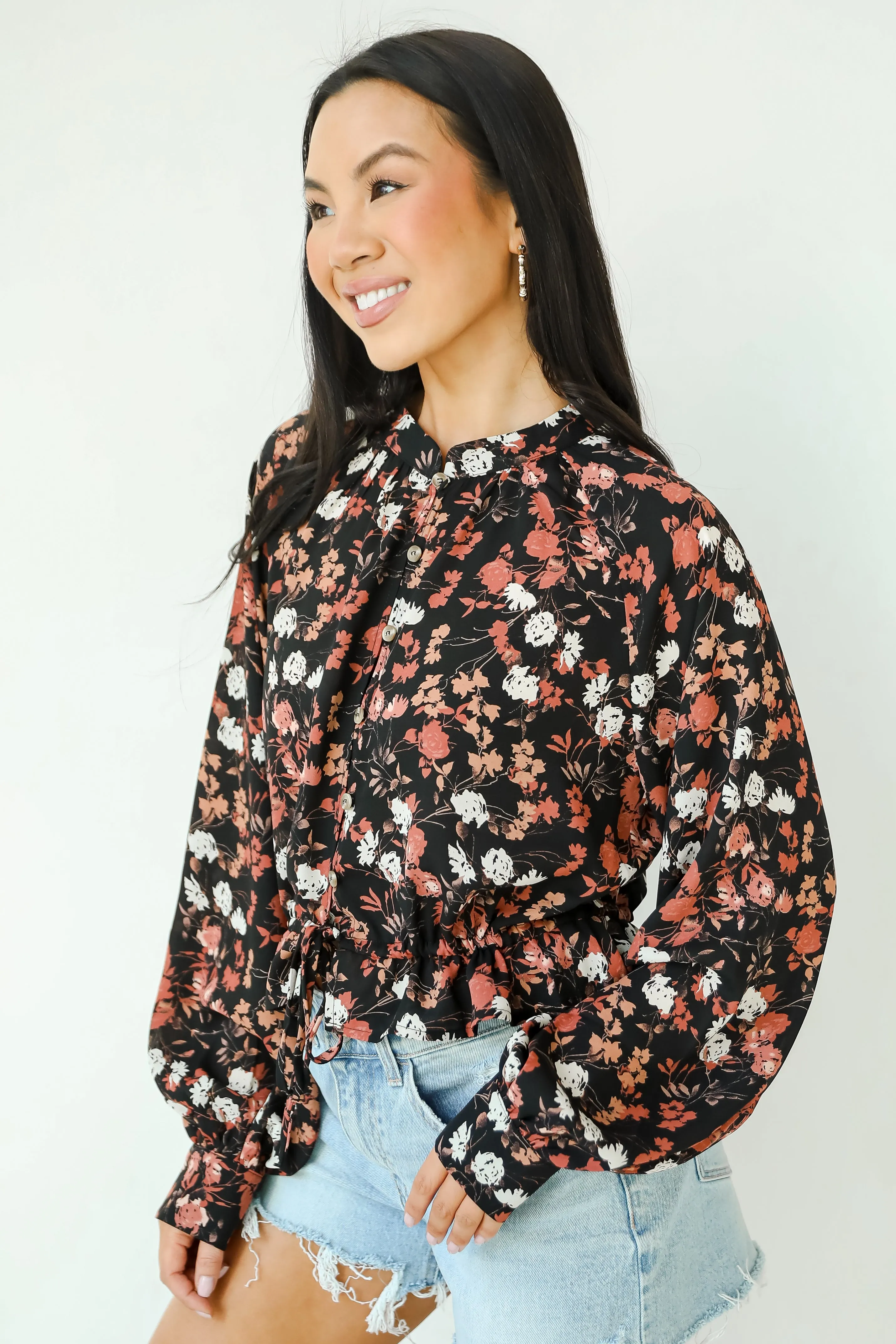 FINAL SALE - Luxe Possibilities Black Floral Blouse