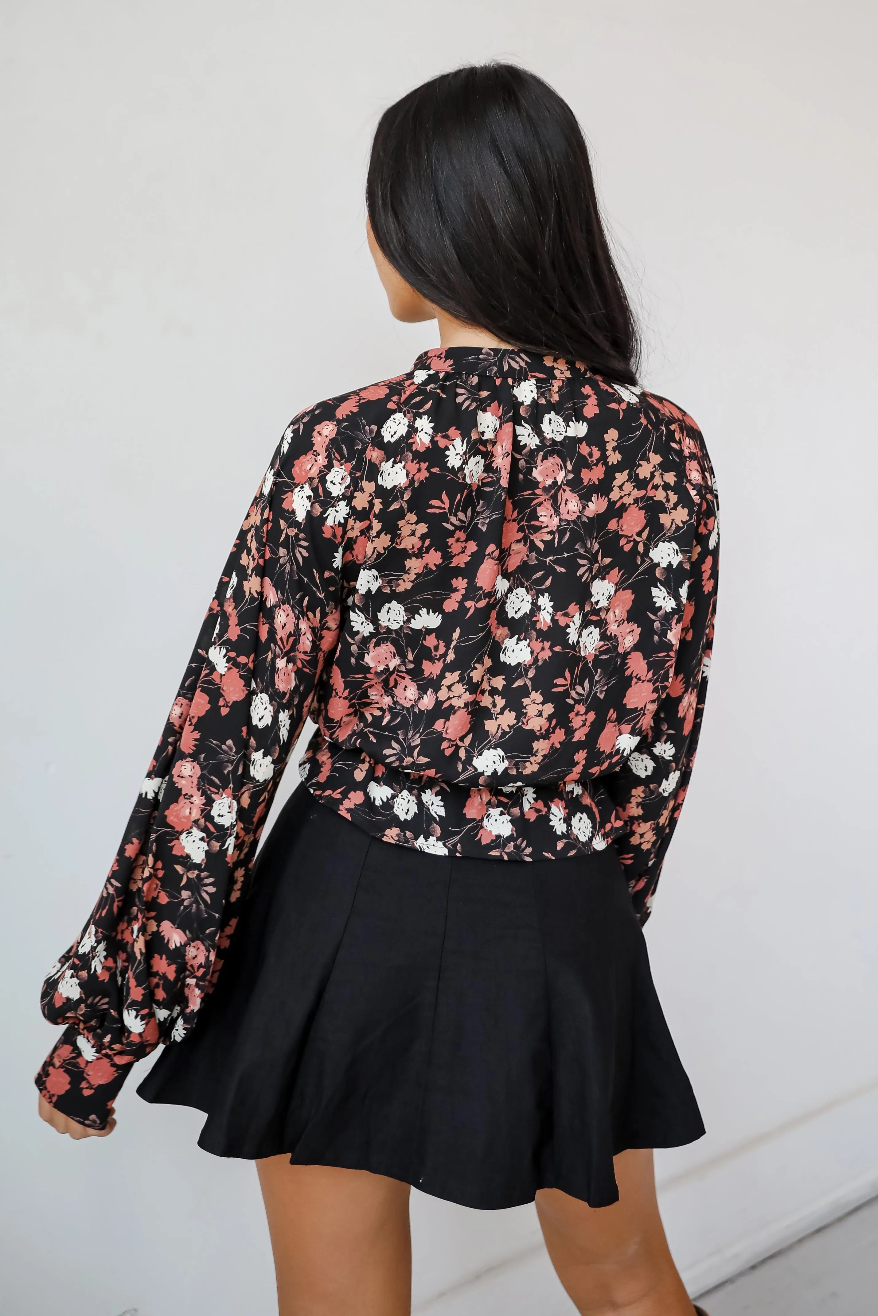 FINAL SALE - Luxe Possibilities Black Floral Blouse