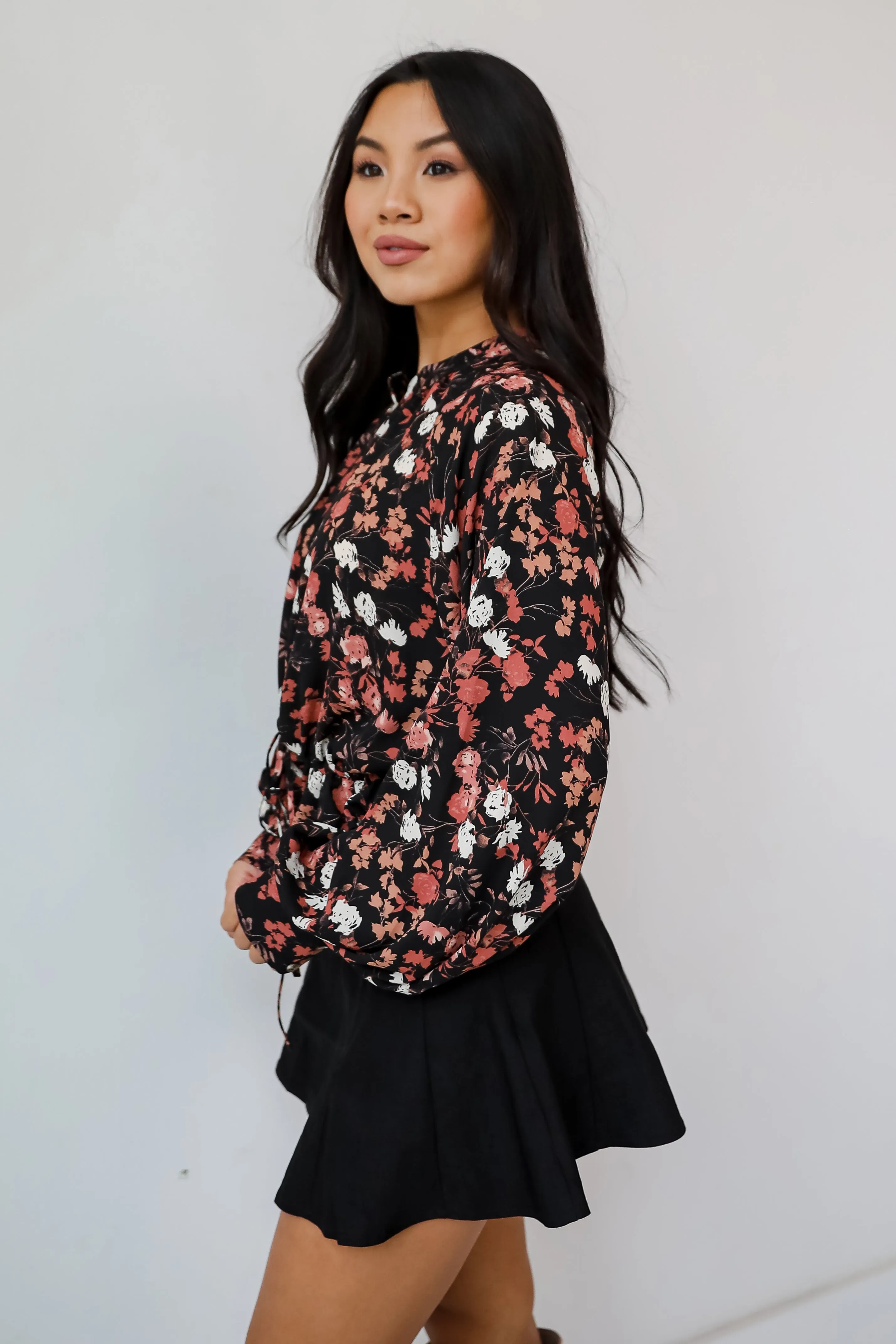 FINAL SALE - Luxe Possibilities Black Floral Blouse