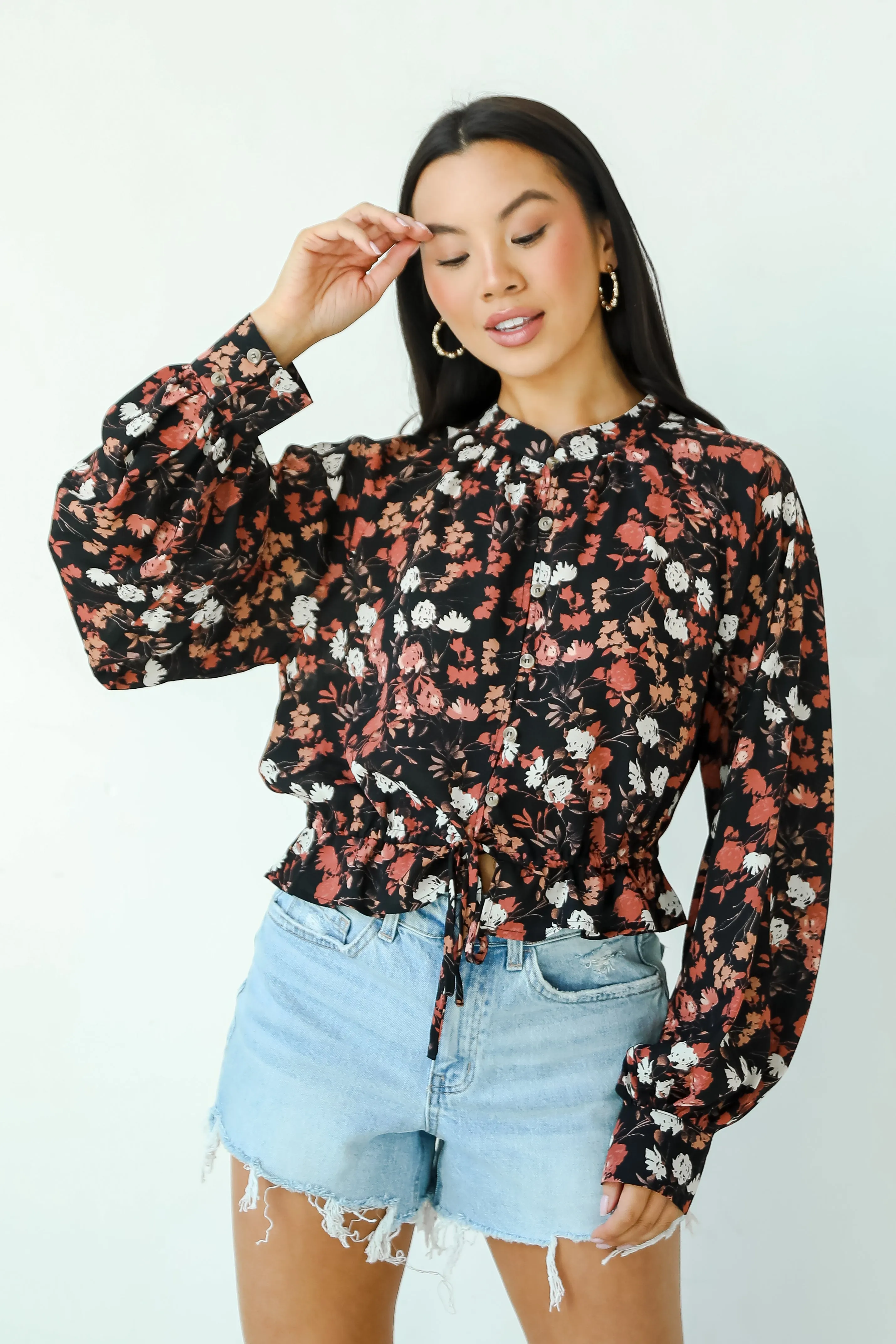FINAL SALE - Luxe Possibilities Black Floral Blouse