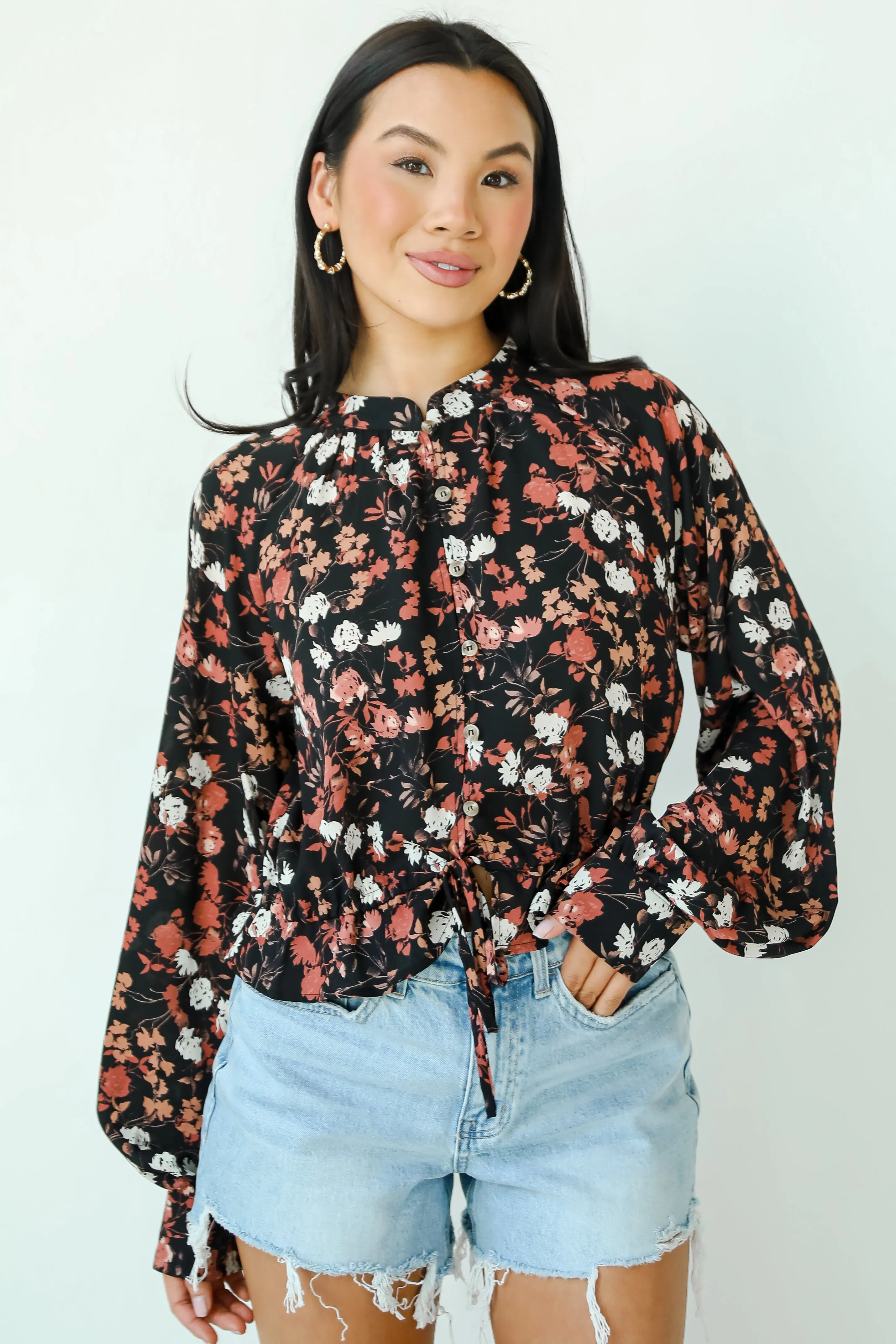 FINAL SALE - Luxe Possibilities Black Floral Blouse