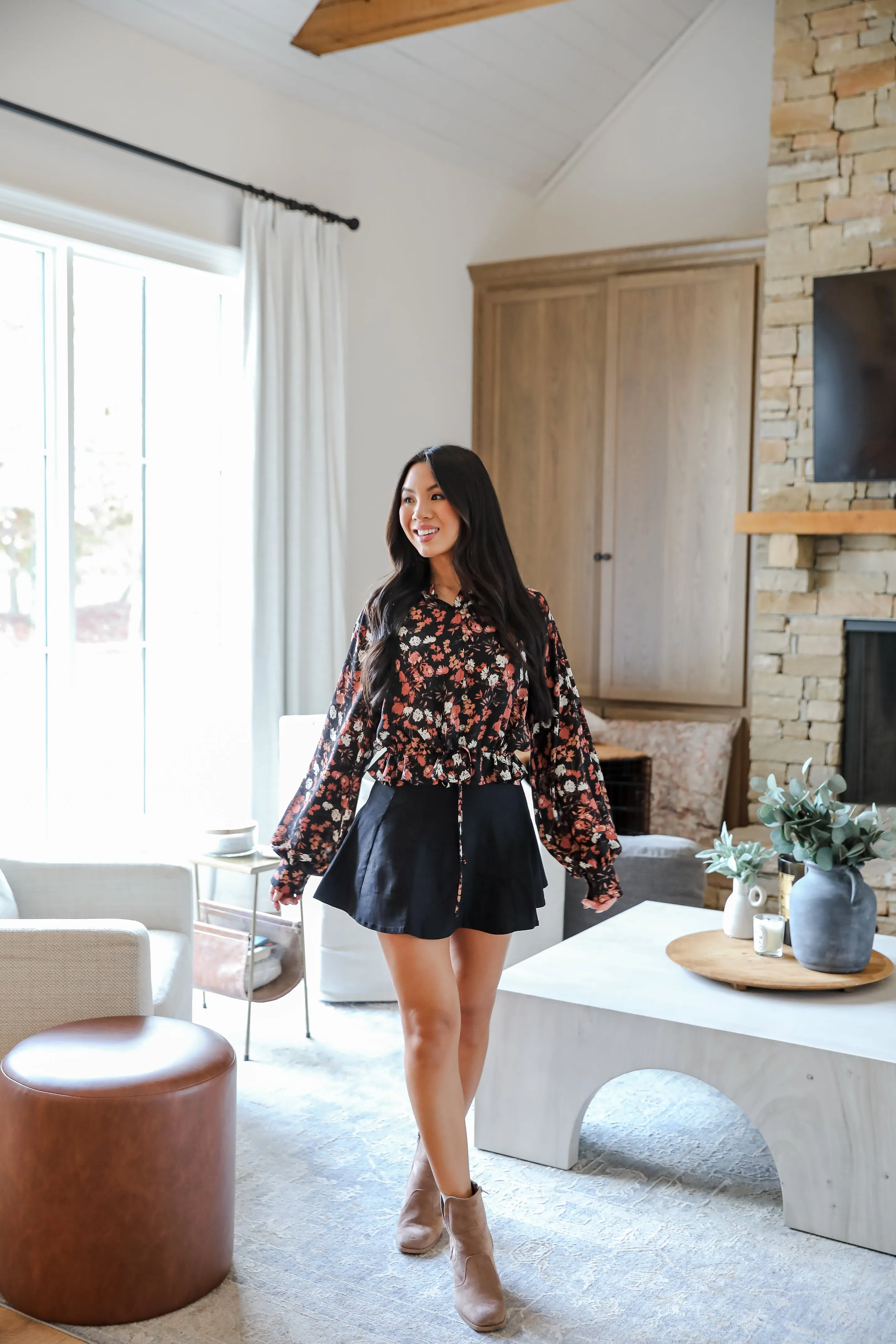 FINAL SALE - Luxe Possibilities Black Floral Blouse