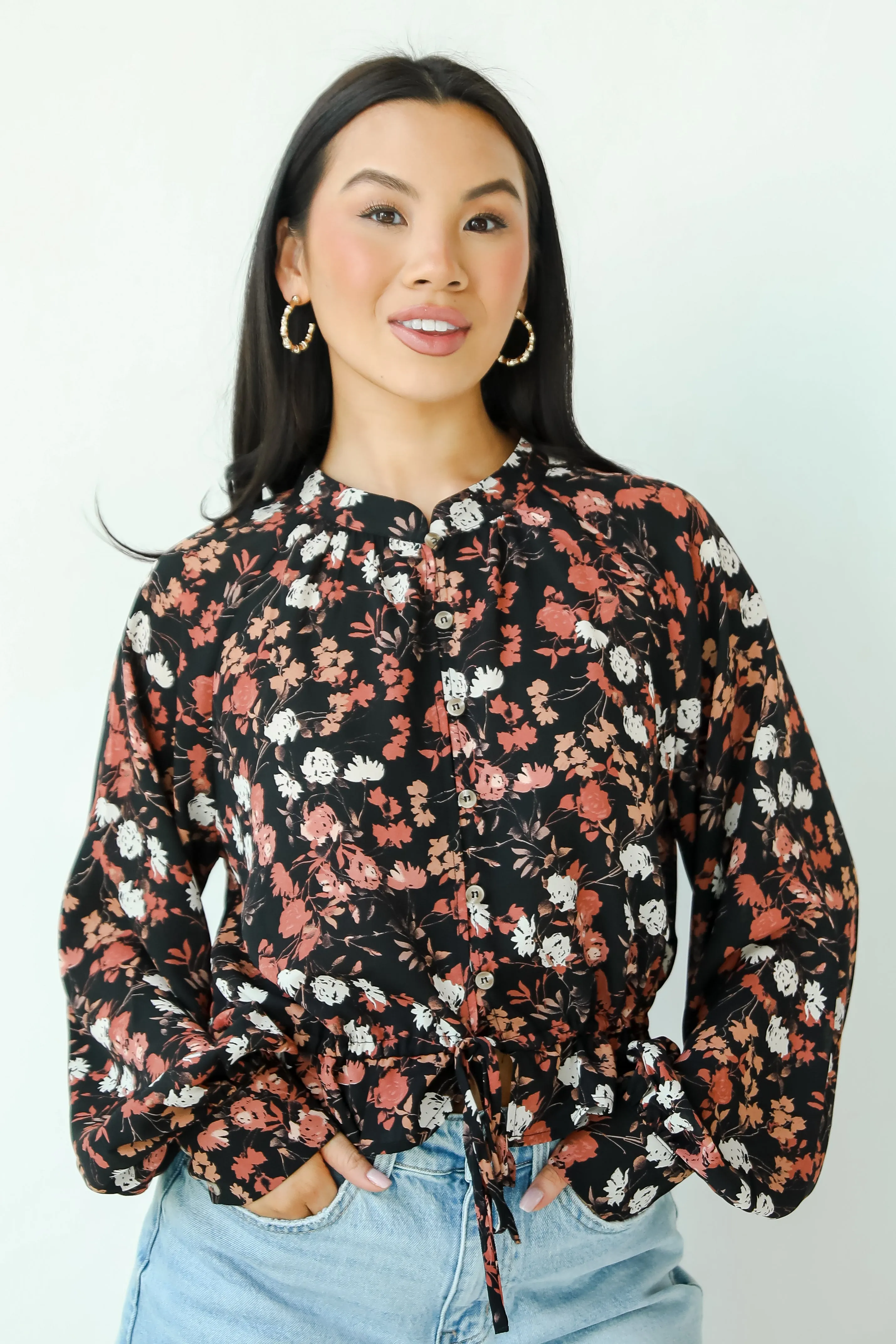 FINAL SALE - Luxe Possibilities Black Floral Blouse
