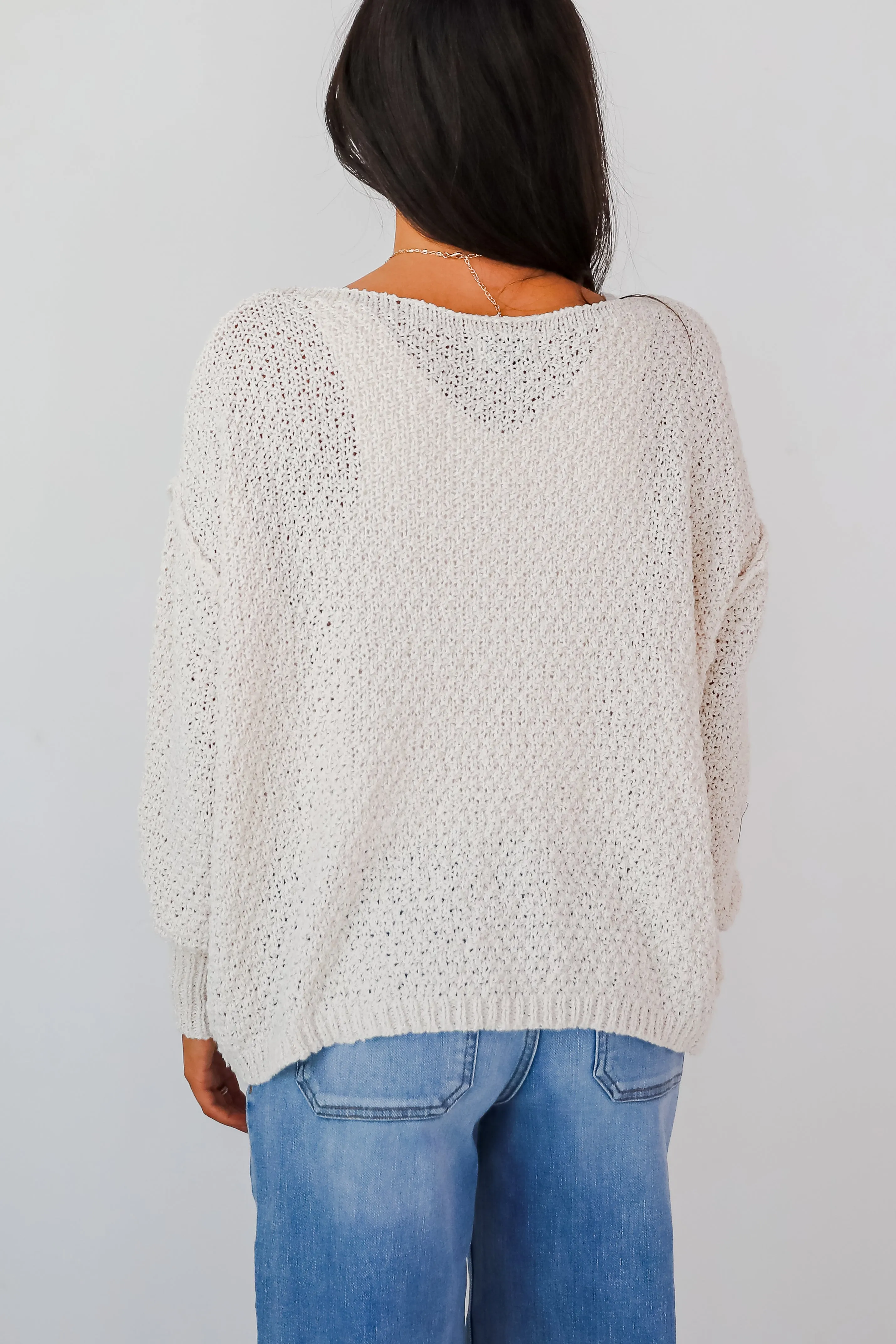 FINAL SALE - Modern Comfort Natural Cable Knit Sweater