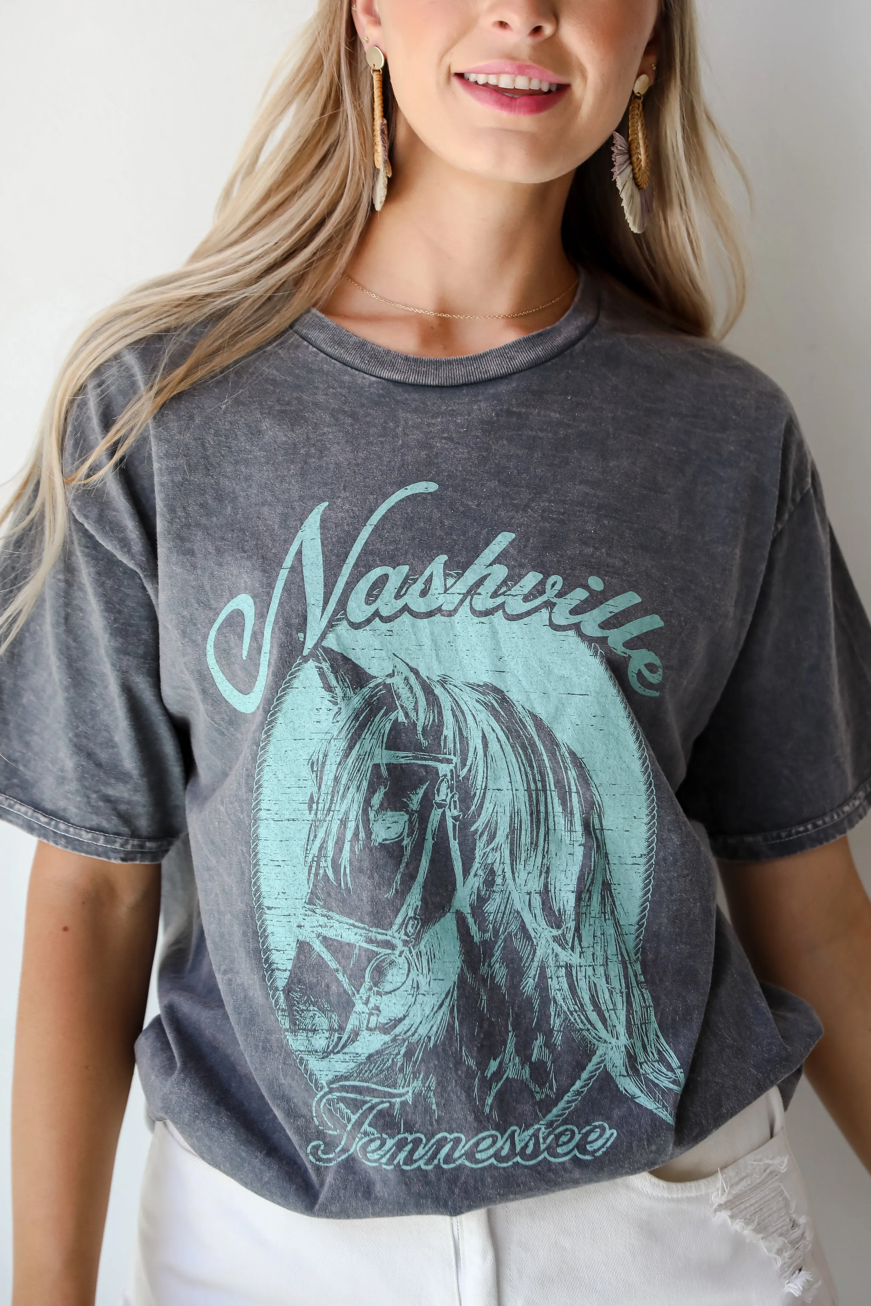 FINAL SALE - Nashville Tennessee Grey Graphic Tee