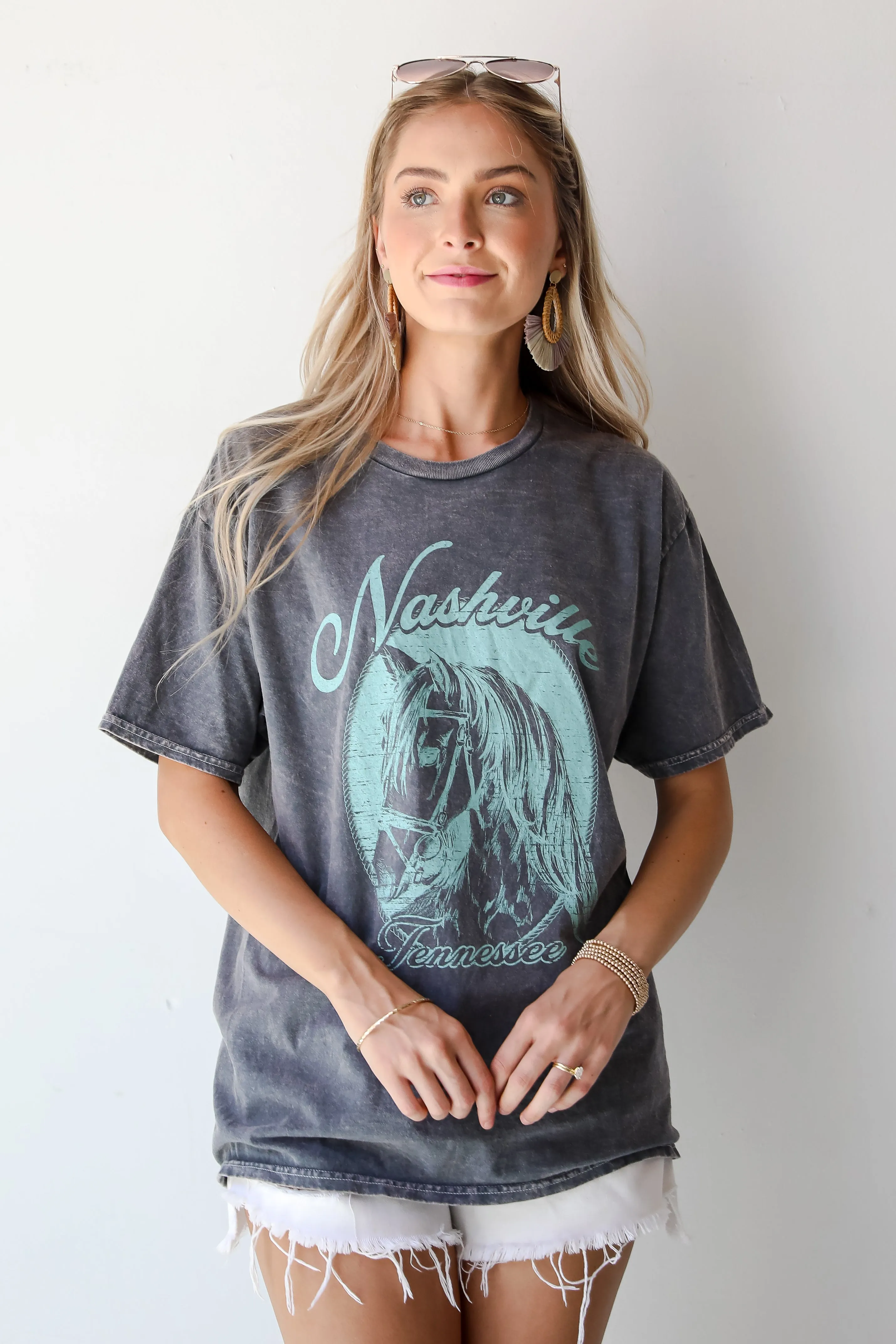 FINAL SALE - Nashville Tennessee Grey Graphic Tee