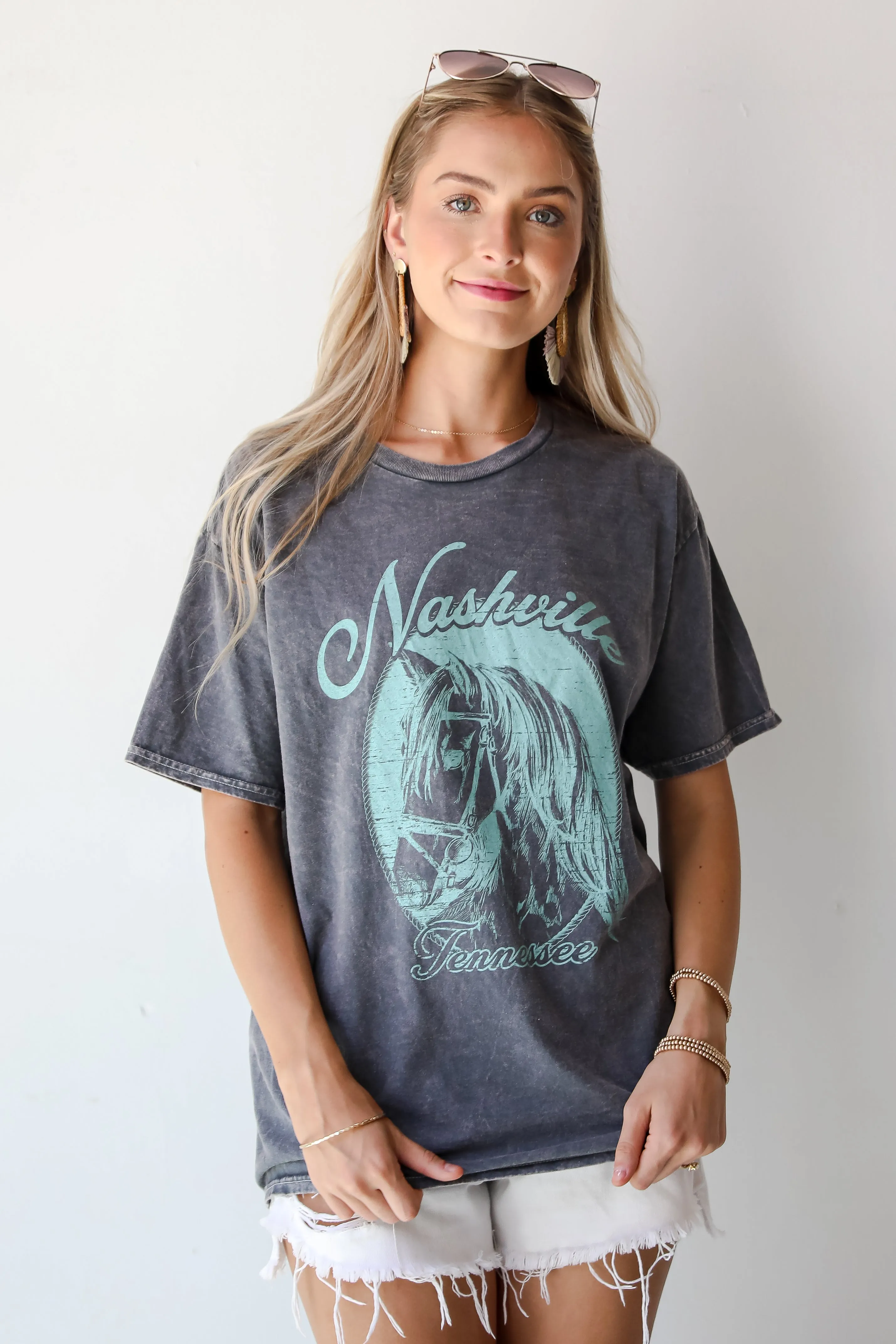 FINAL SALE - Nashville Tennessee Grey Graphic Tee