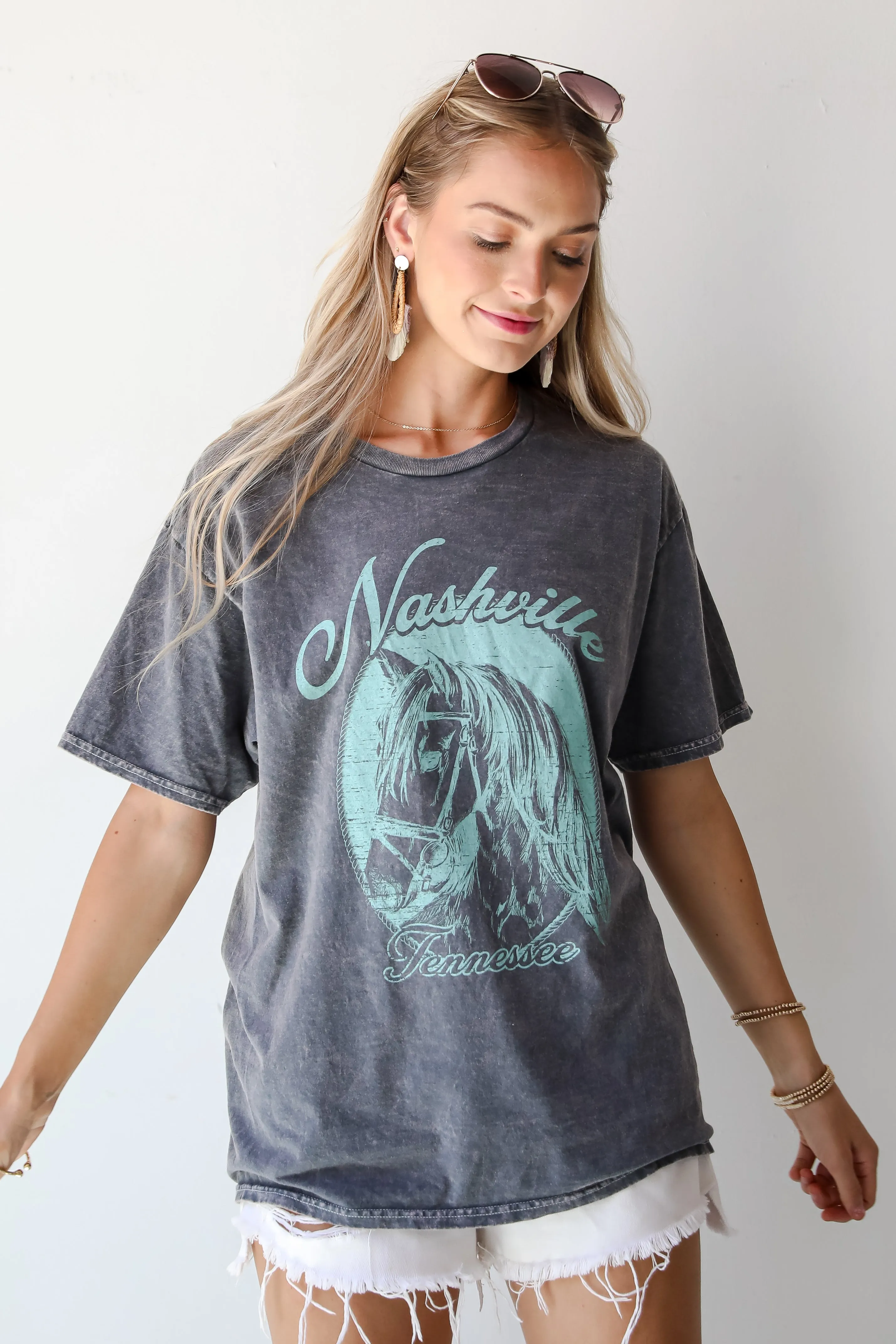 FINAL SALE - Nashville Tennessee Grey Graphic Tee
