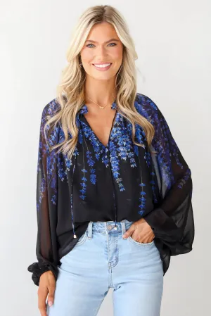FINAL SALE - Posh Vision Black Floral Blouse
