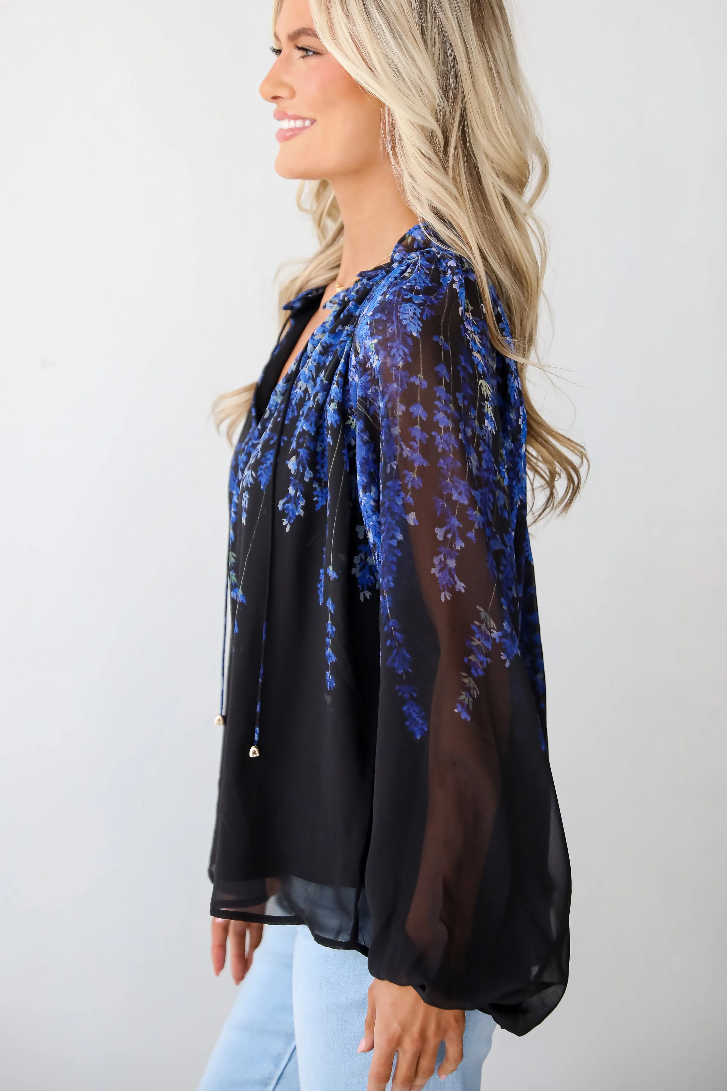 FINAL SALE - Posh Vision Black Floral Blouse