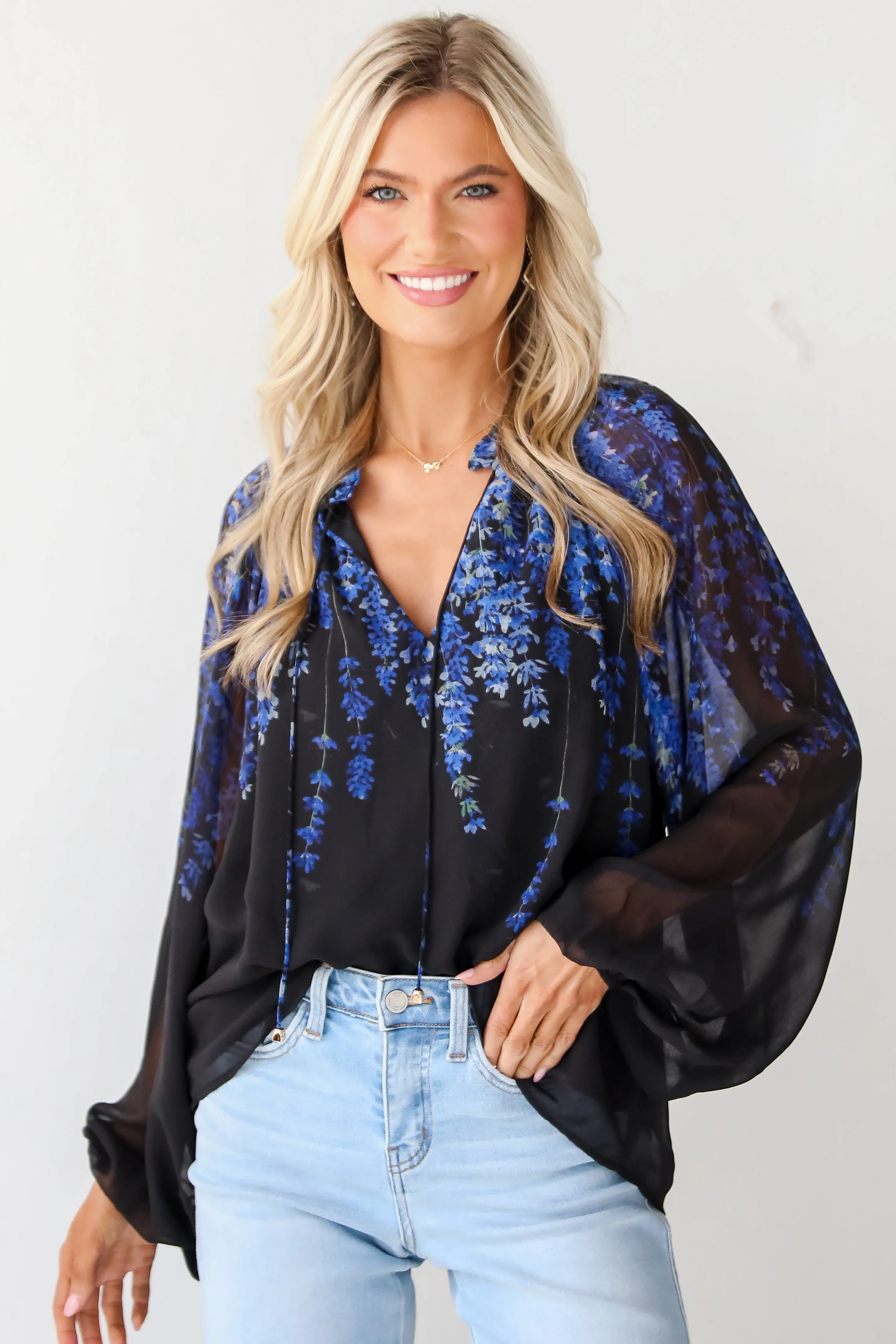 FINAL SALE - Posh Vision Black Floral Blouse