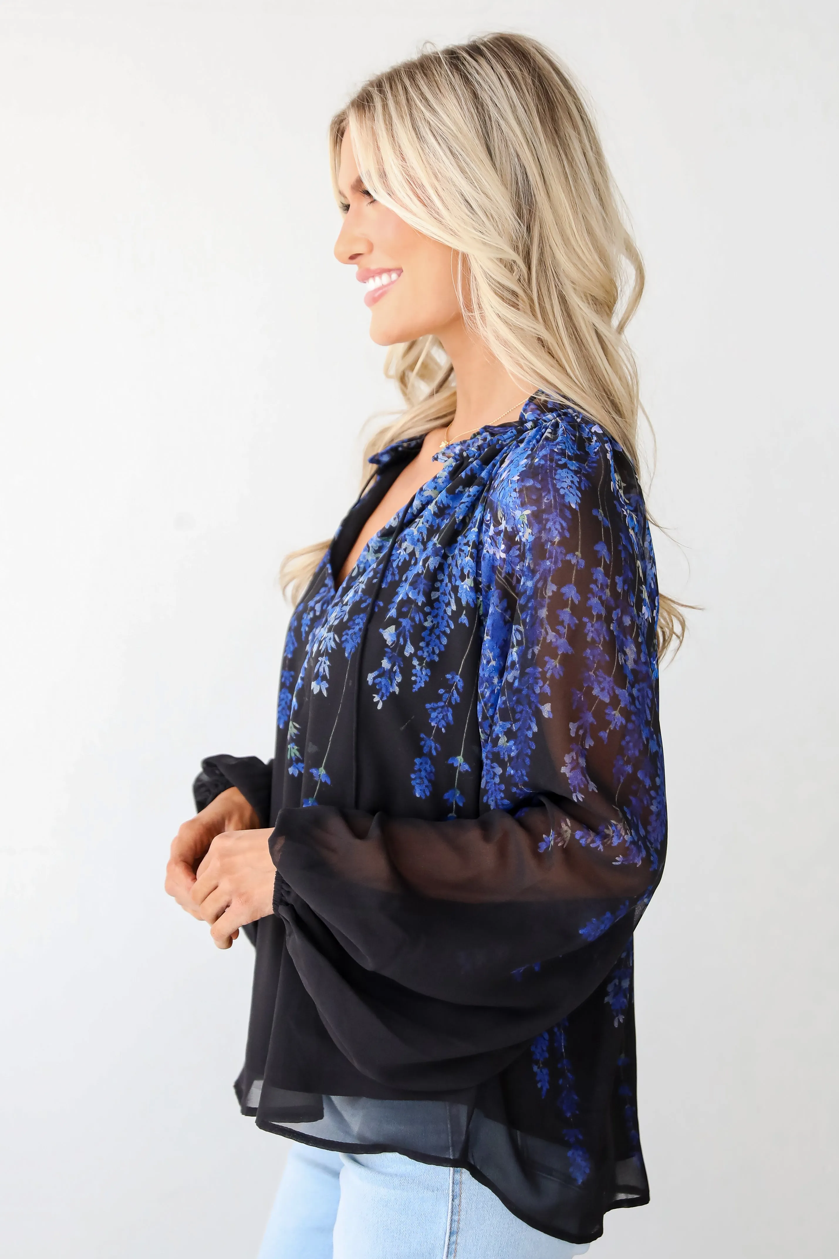 FINAL SALE - Posh Vision Black Floral Blouse