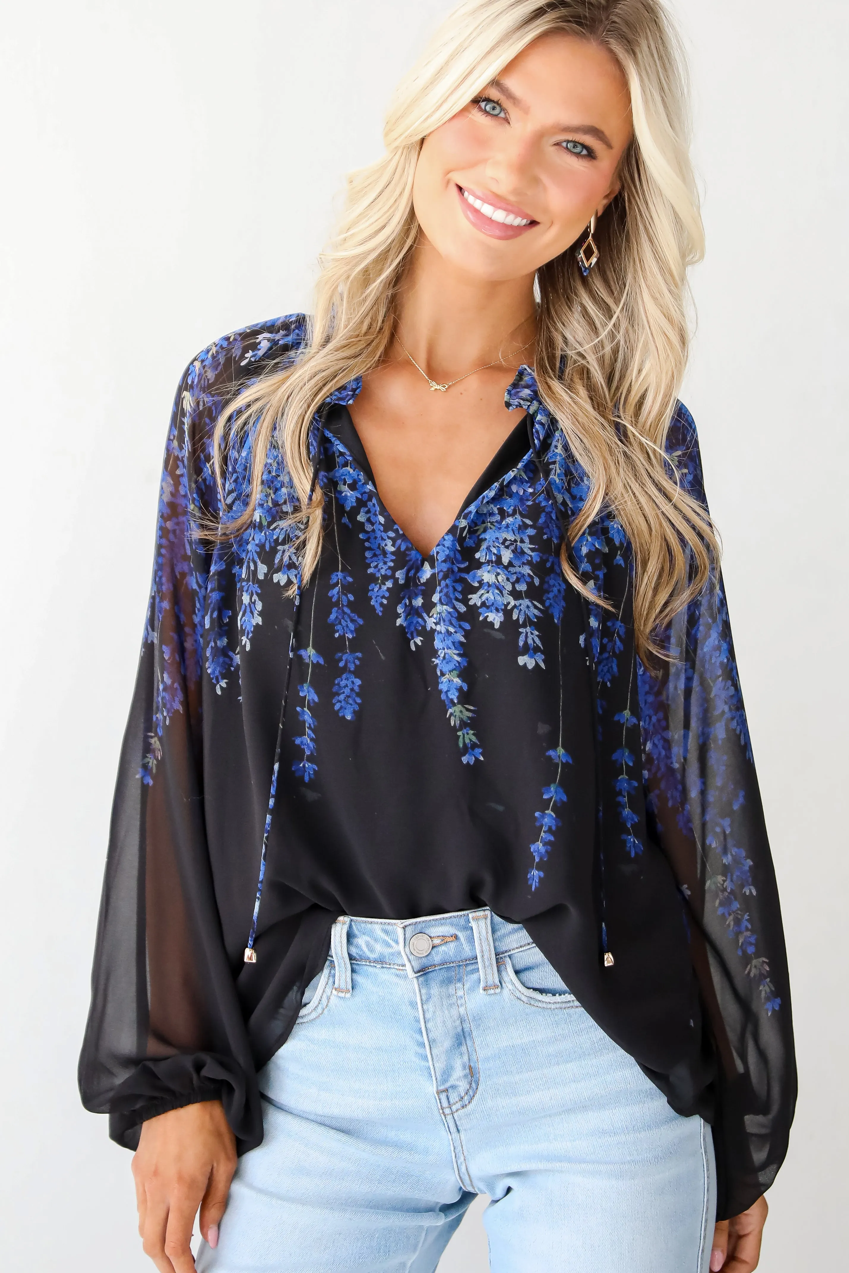 FINAL SALE - Posh Vision Black Floral Blouse