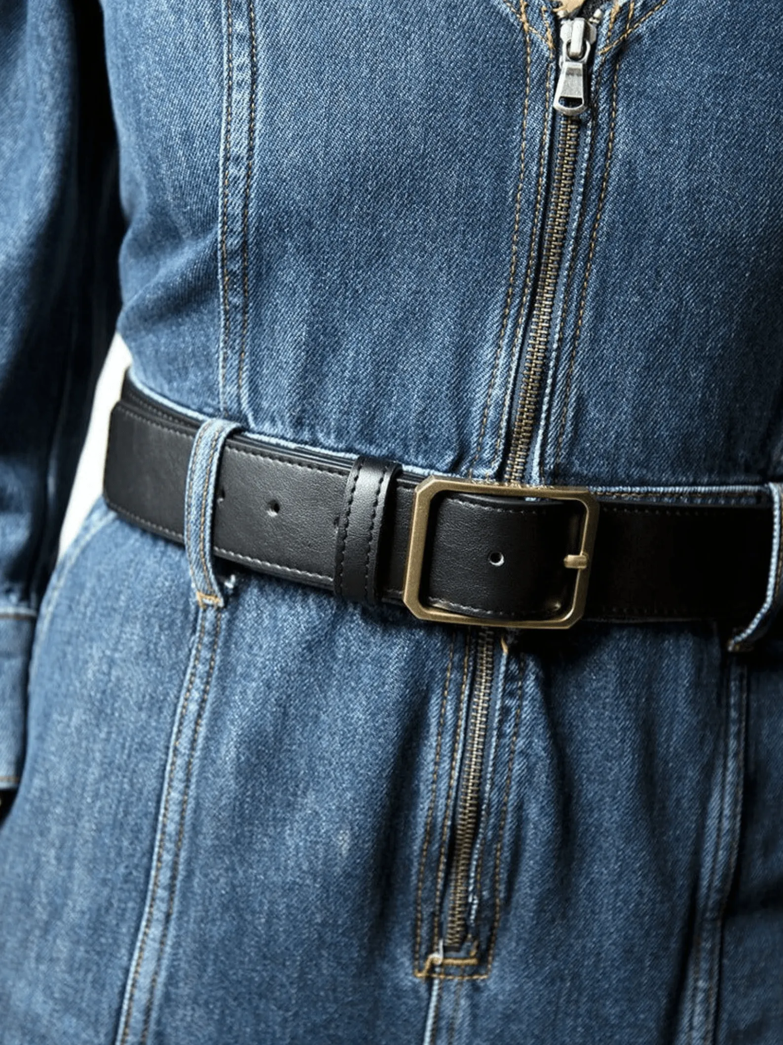 Griselda Corn Vegan Leather Belt | Black