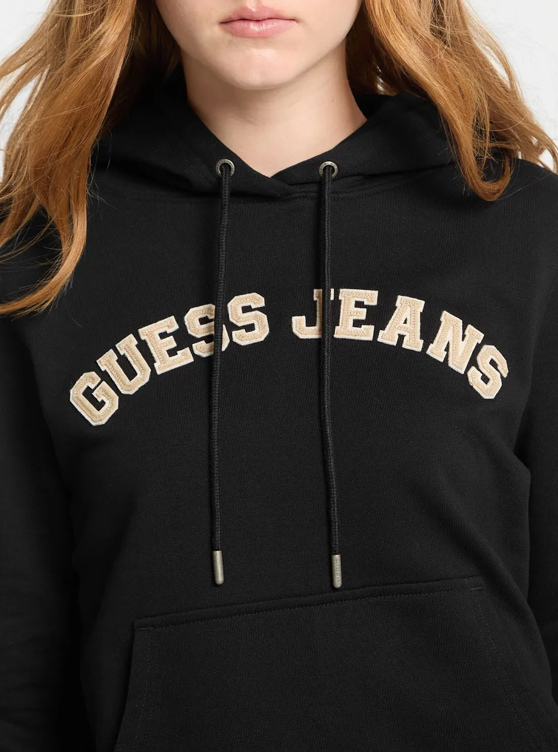 Guess Jeans Black Hoodie Jumper