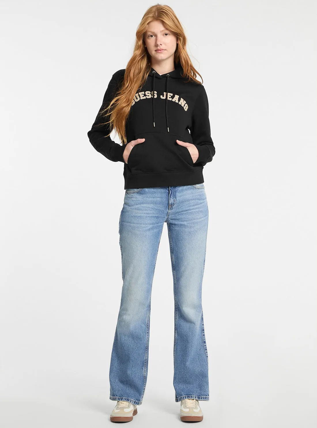 Guess Jeans Black Hoodie Jumper