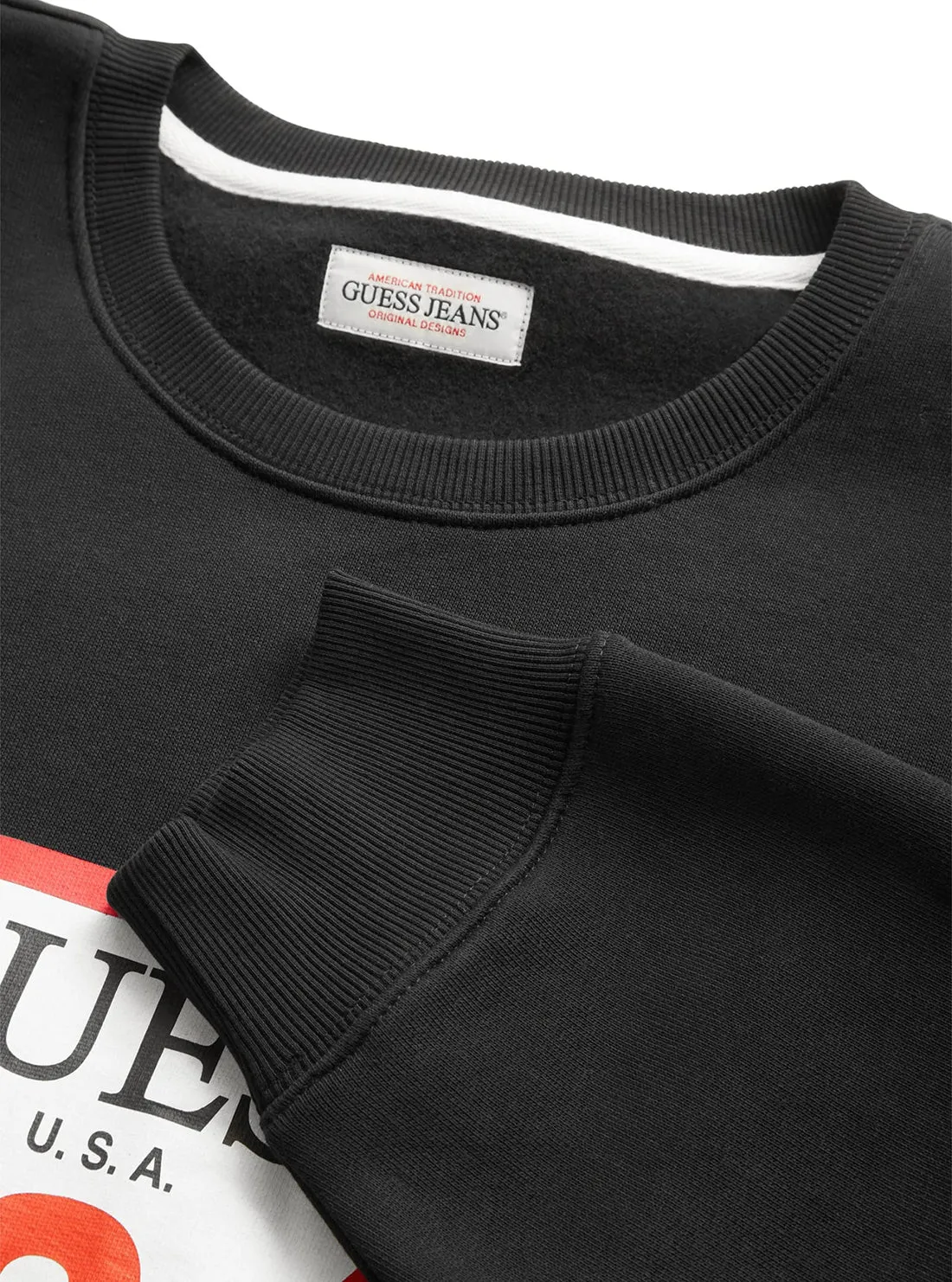Guess Jeans Black Iconic Logo Jumper