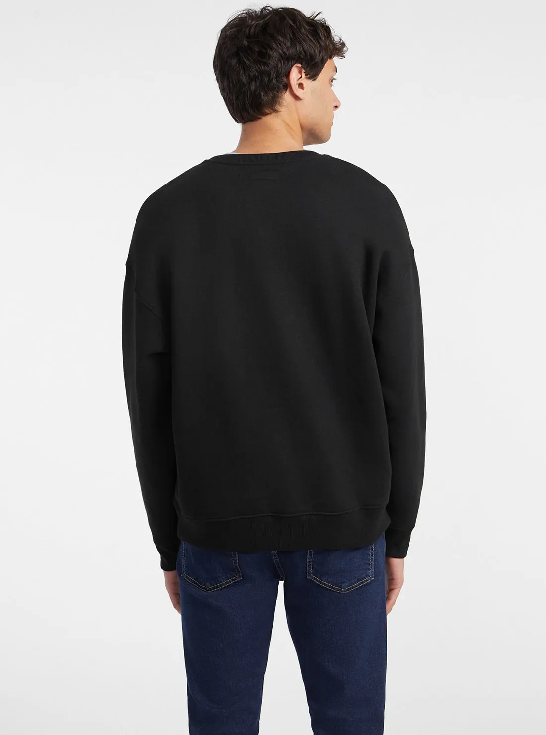 Guess Jeans Black Iconic Logo Jumper