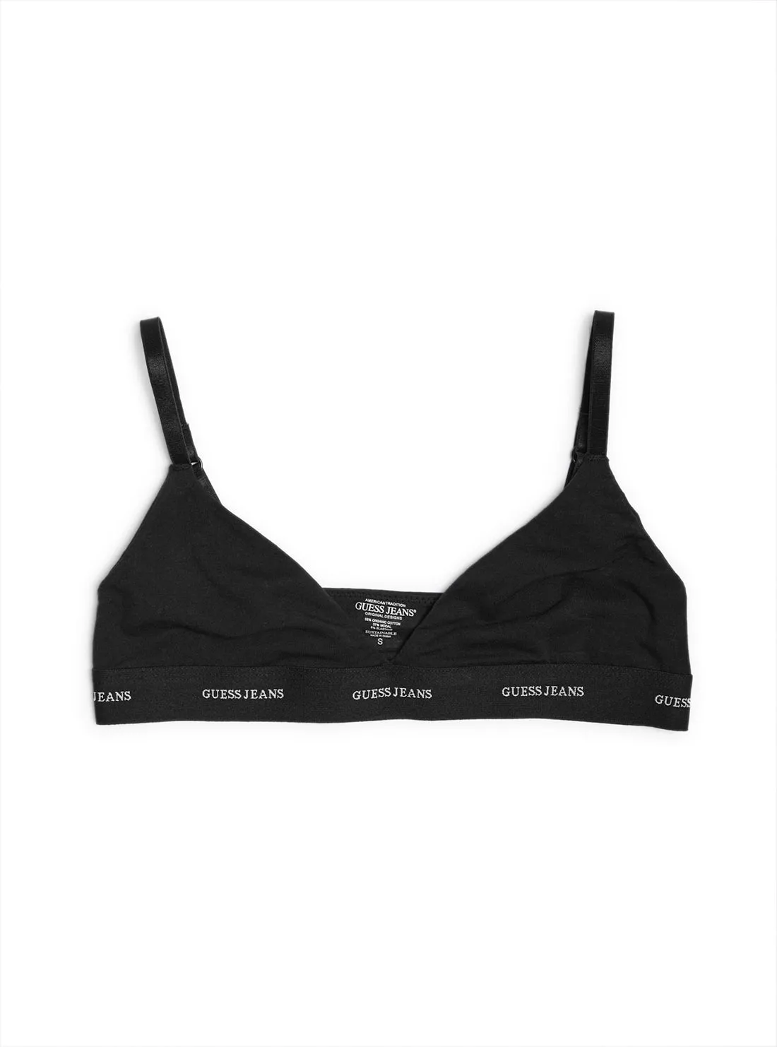 Guess Jeans Black Triangle Bralette