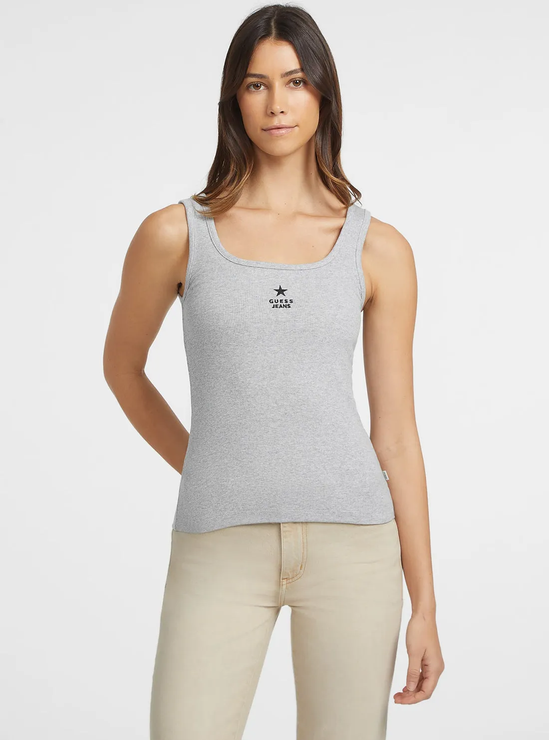 Guess Jeans Grey Slim Tank Top