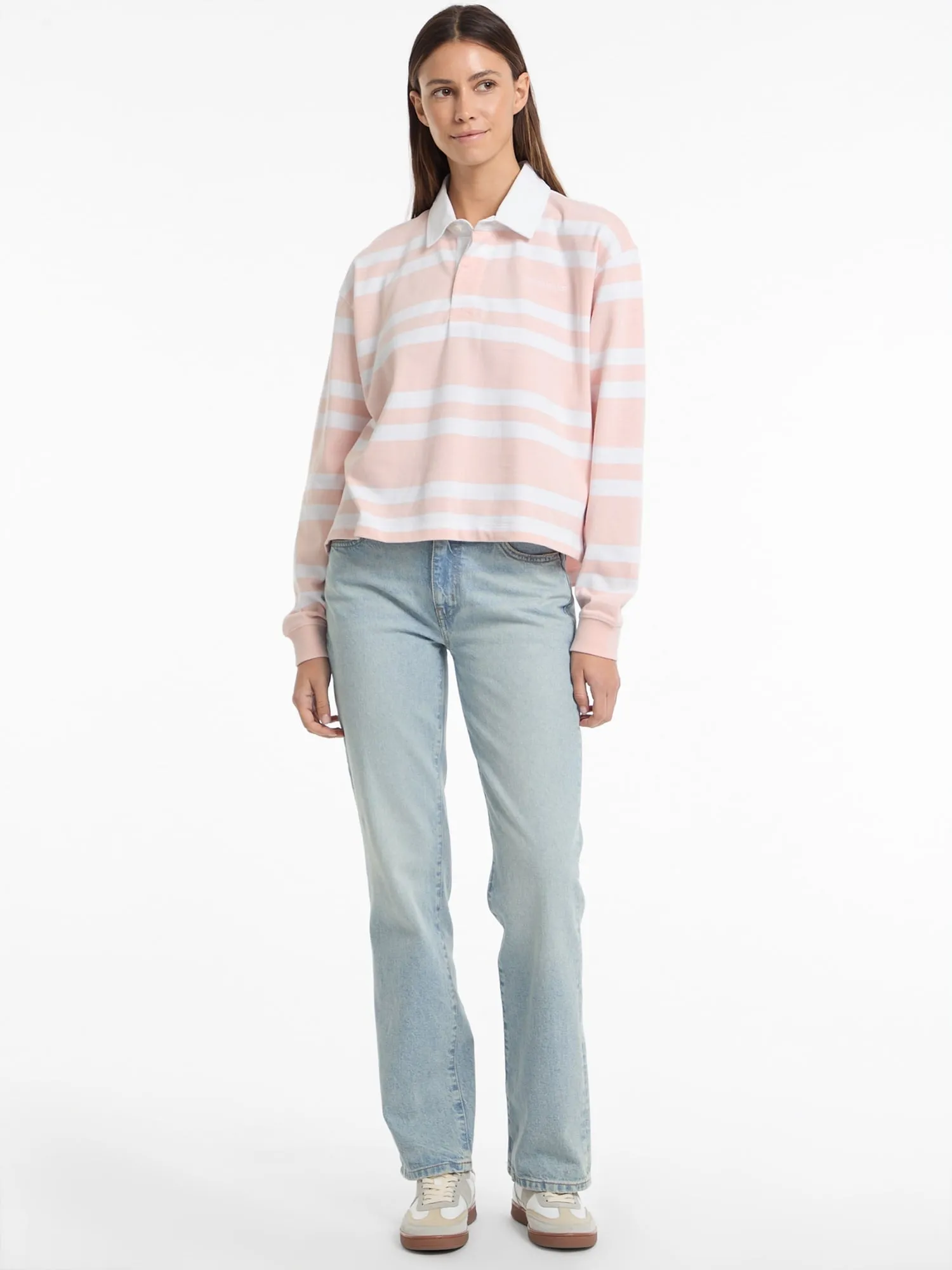 Guess Jeans Long Sleeve Rugby Polo Shirt