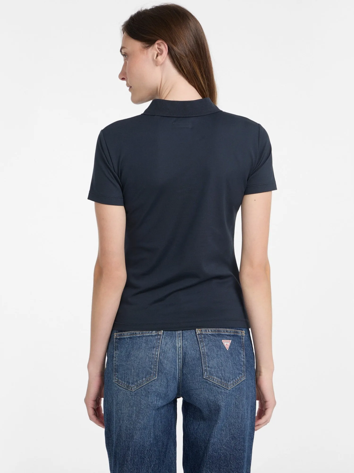 Guess Jeans Navy Slim Polo T-Shirt
